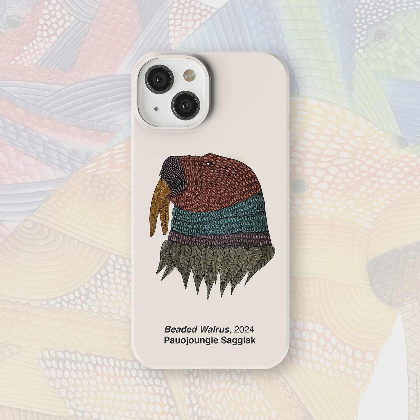 iPhone 15 Plus - Beaded Walrus - Pauojoungie Saggiak