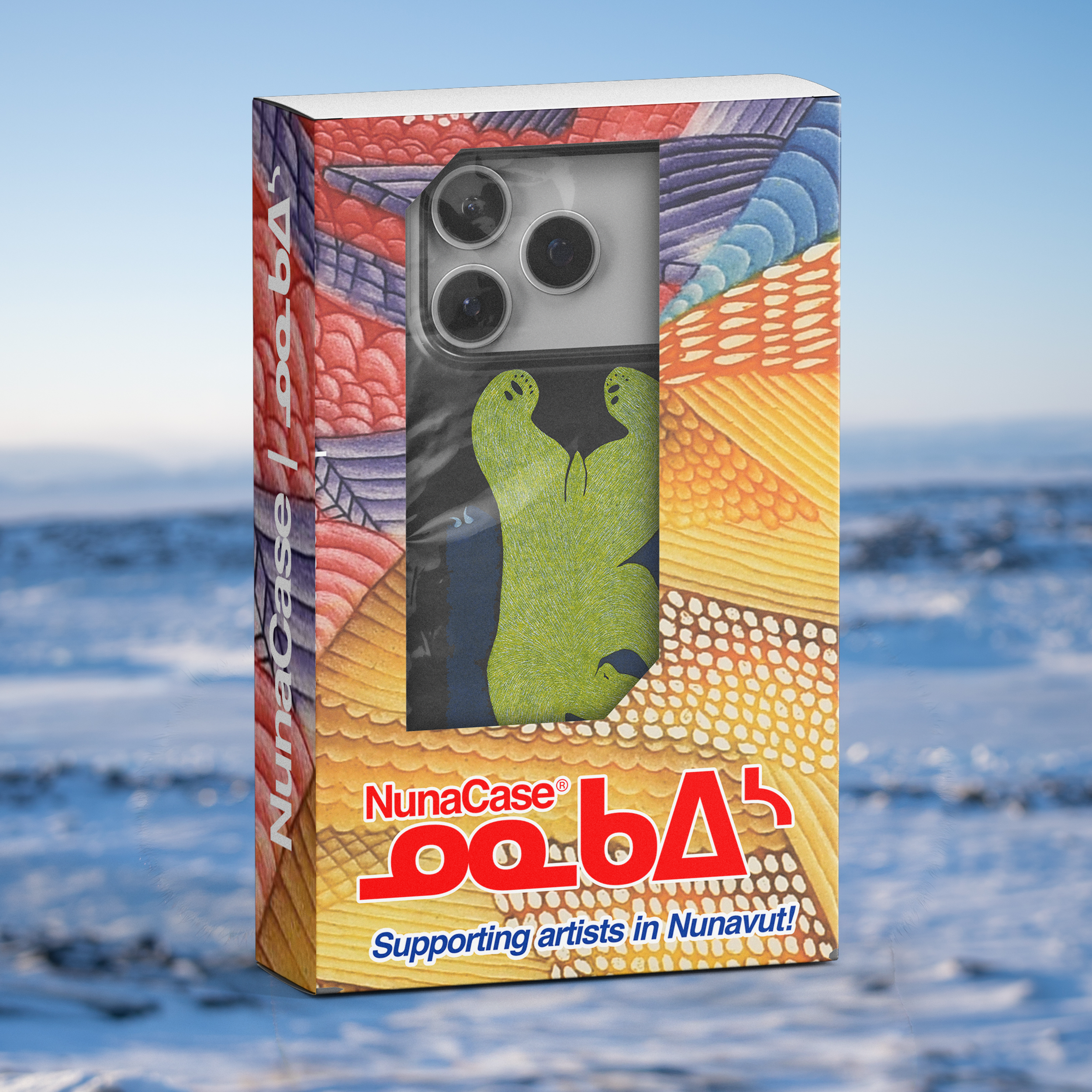 Diving Bear - Ningiukulu Teevee - iPhone Case