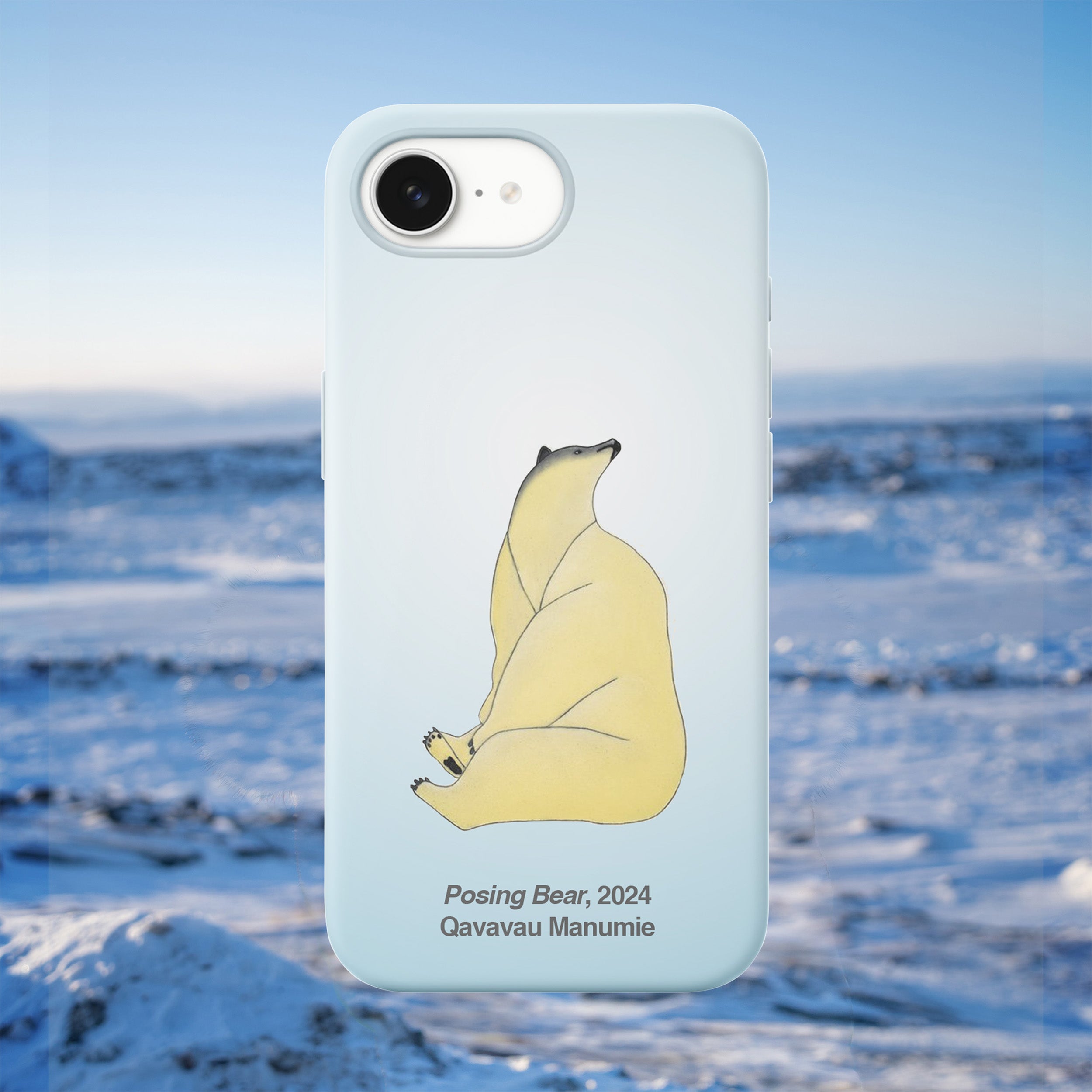 Posing Bear - Qavavau Manumie - iPhone Case