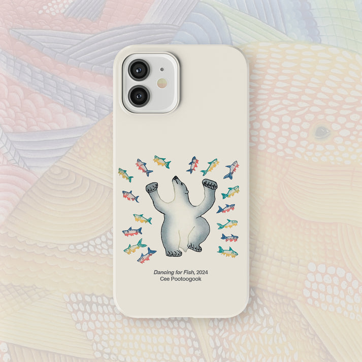 Dancing For Fish - Cee Pootoogook - iPhone Case
