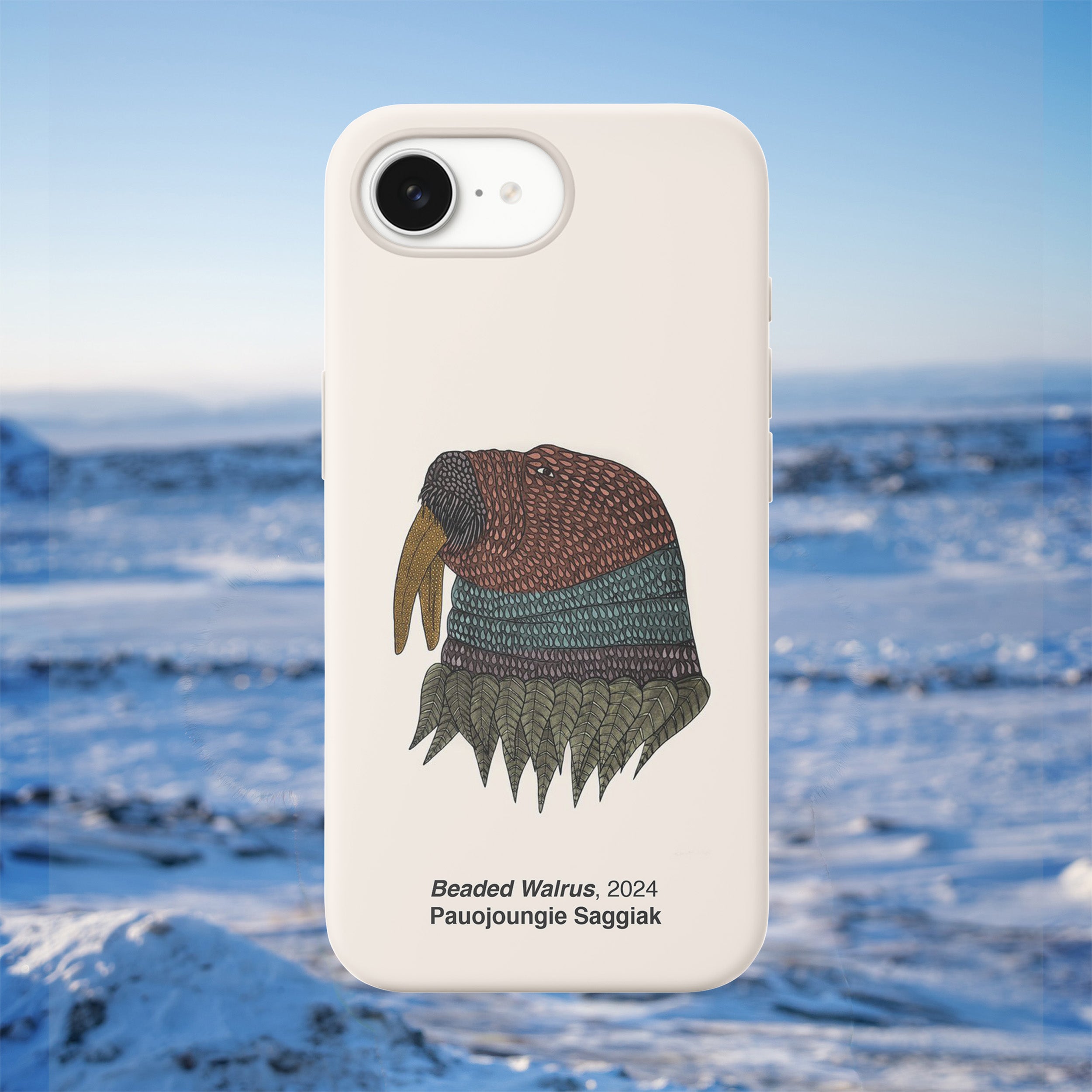 Beaded Walrus - Pauojoungie Saggiak - iPhone Case