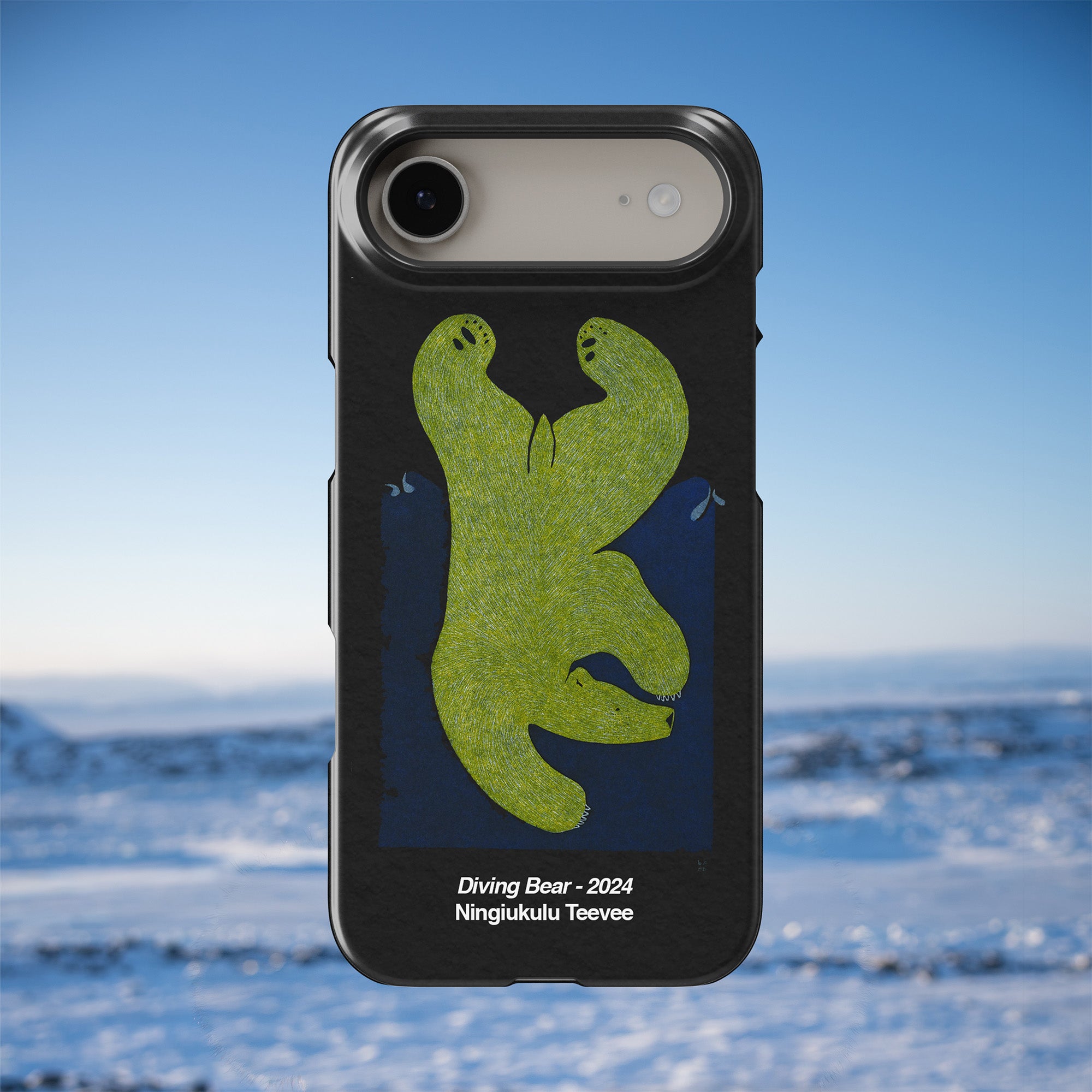 Diving Bear - Ningiukulu Teevee - iPhone Case
