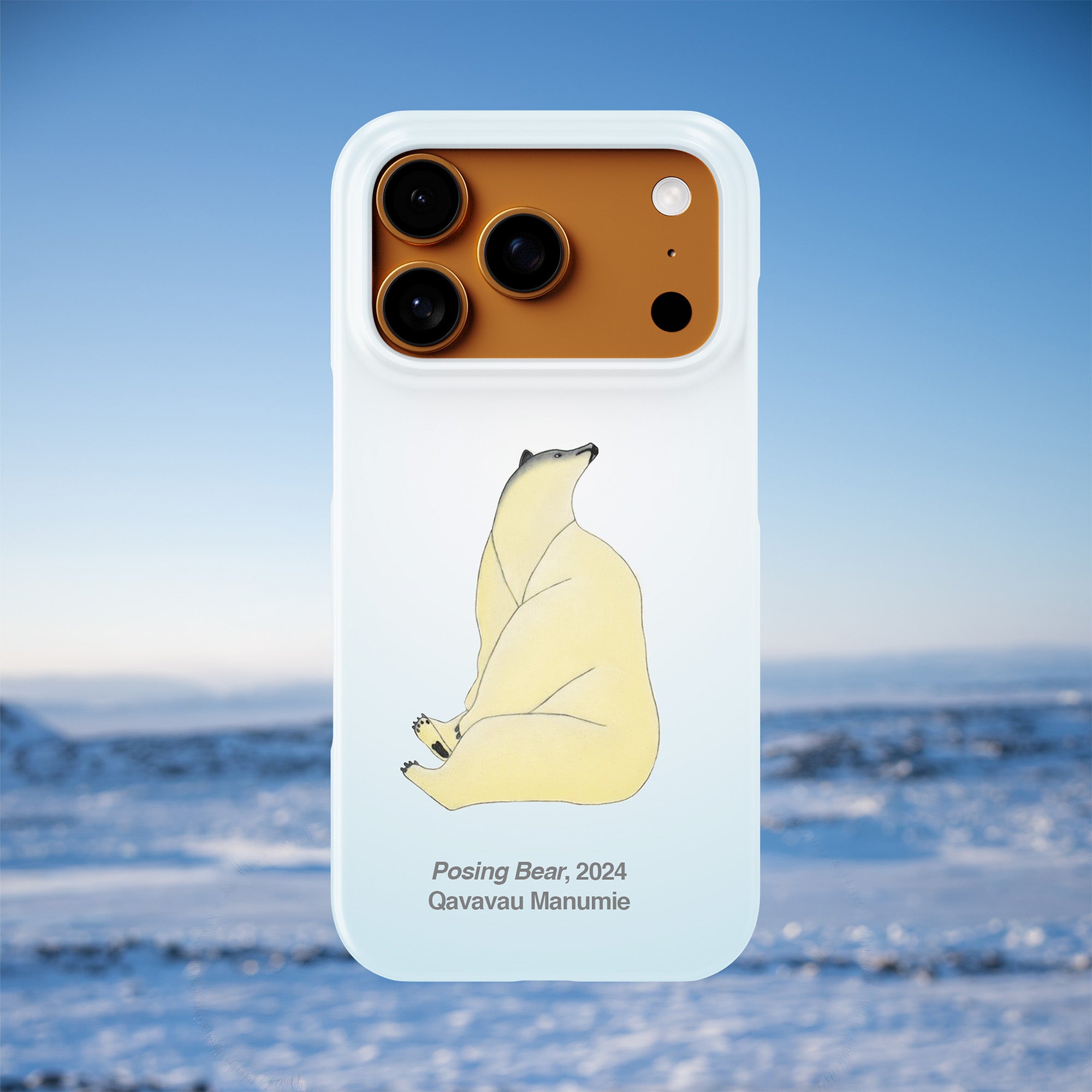 Posing Bear - Qavavau Manumie - iPhone Case