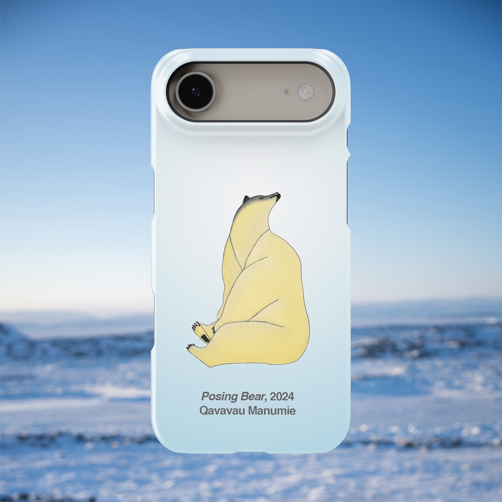 Posing Bear - Qavavau Manumie - iPhone Case