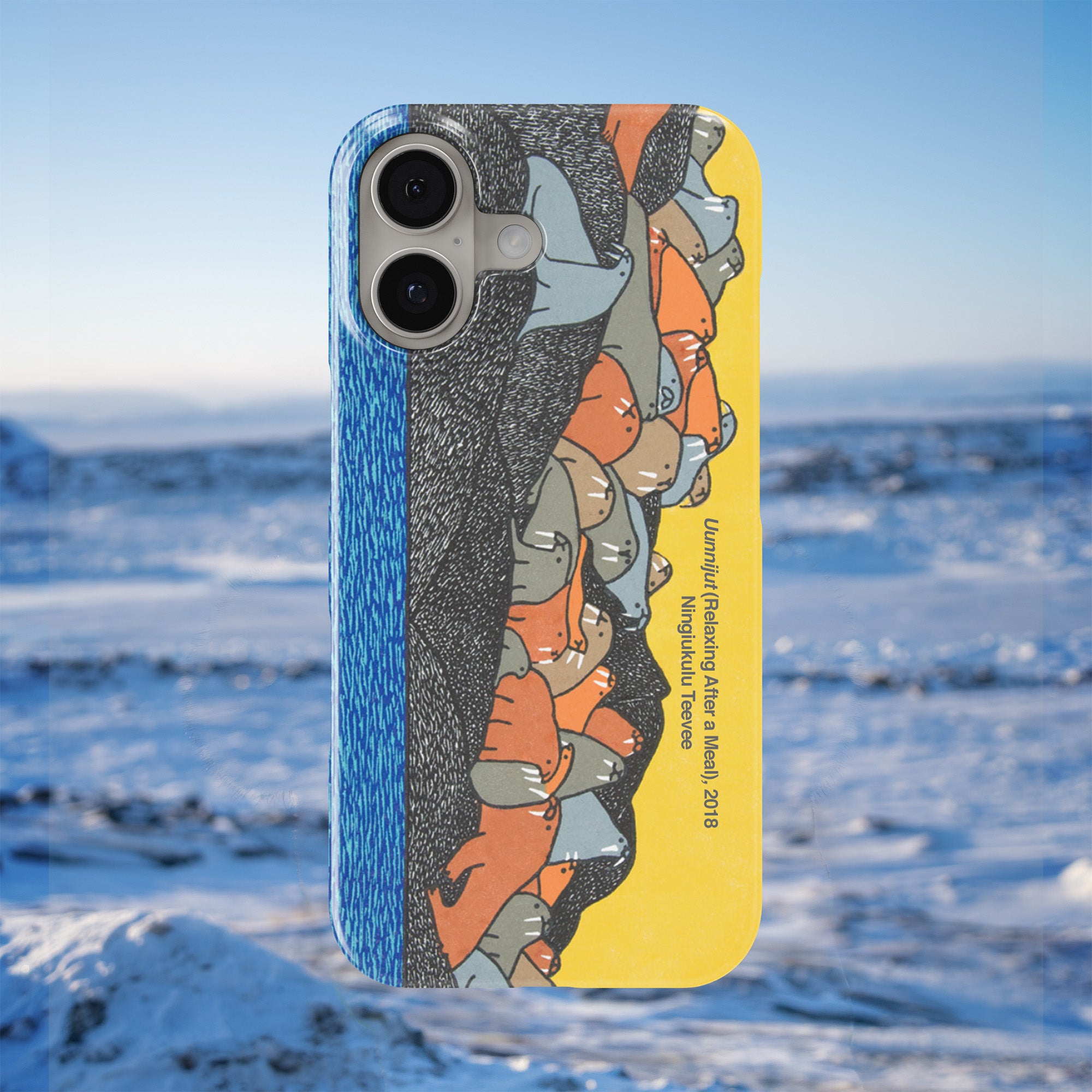 Uunnijut (Relaxing After A Meal) - Ningiukulu Teevee - iPhone Case