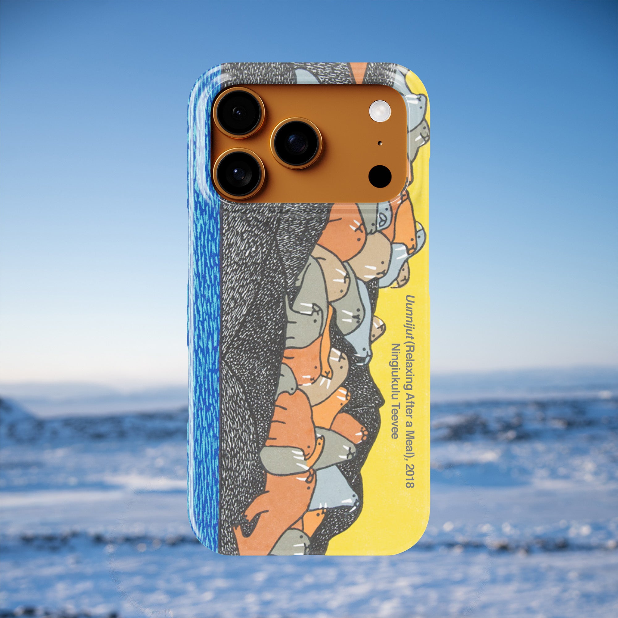 Uunnijut (Relaxing After A Meal) - Ningiukulu Teevee - iPhone Case