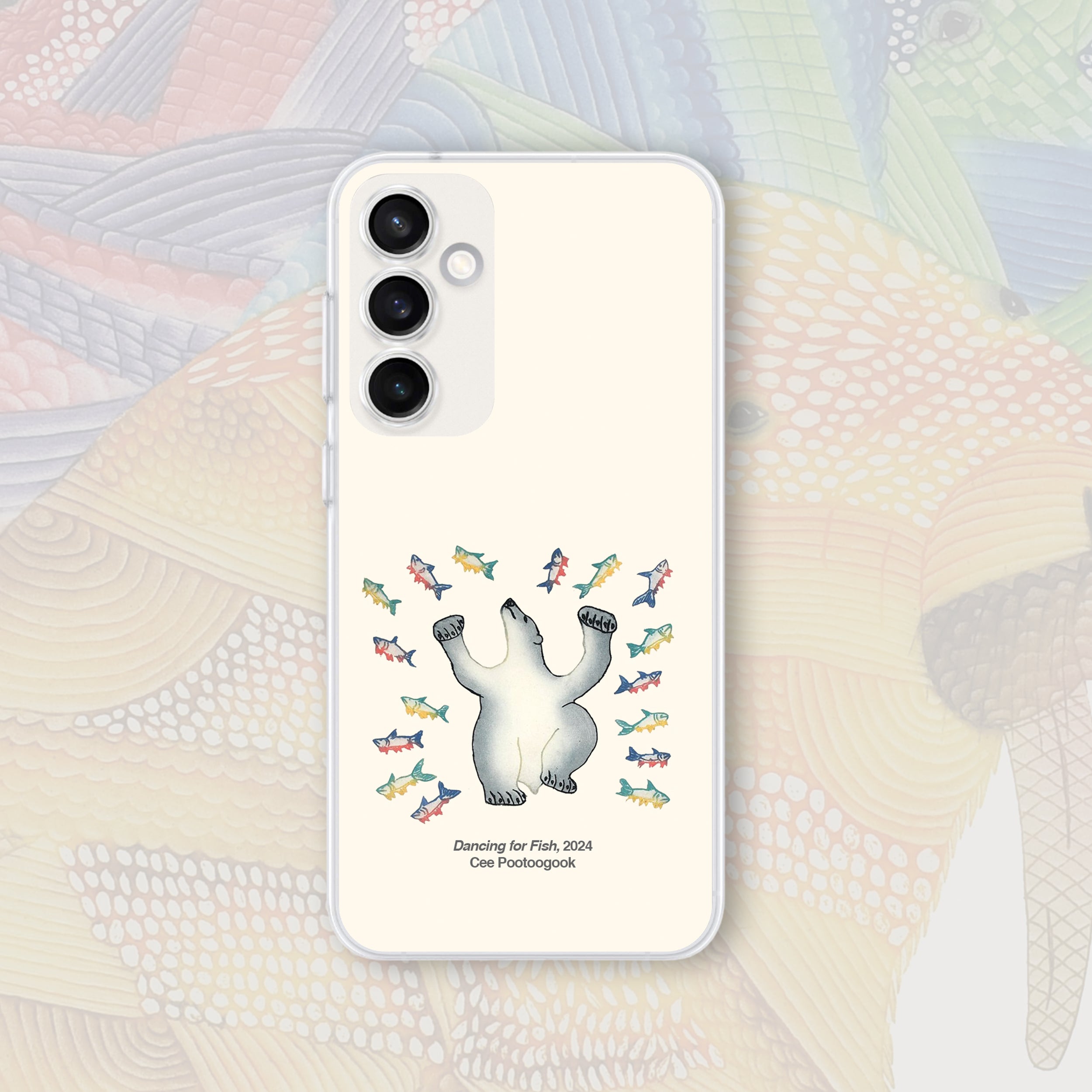 Dancing For Fish - Cee Pootoogook - Android Case