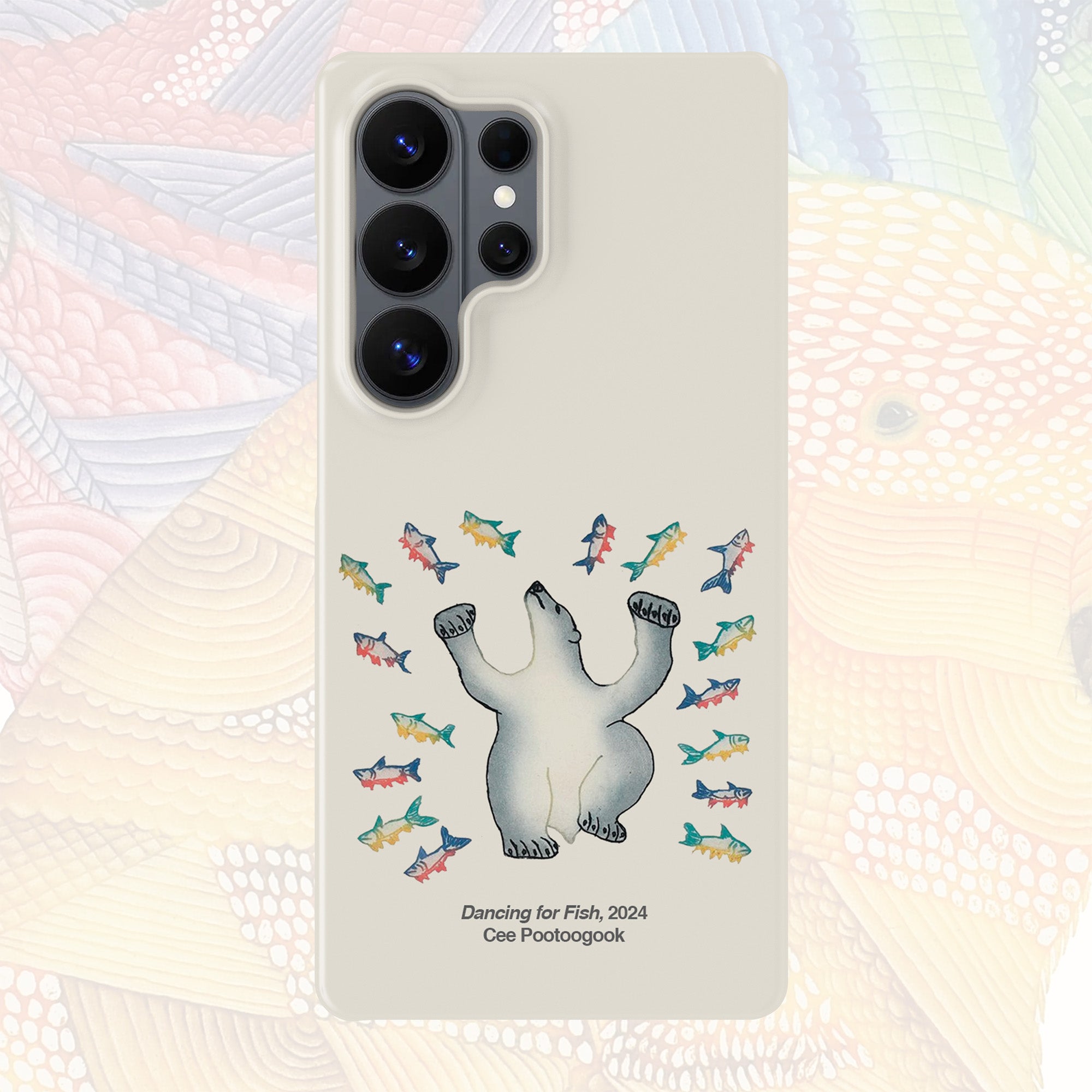 Dancing For Fish - Cee Pootoogook - Android Case