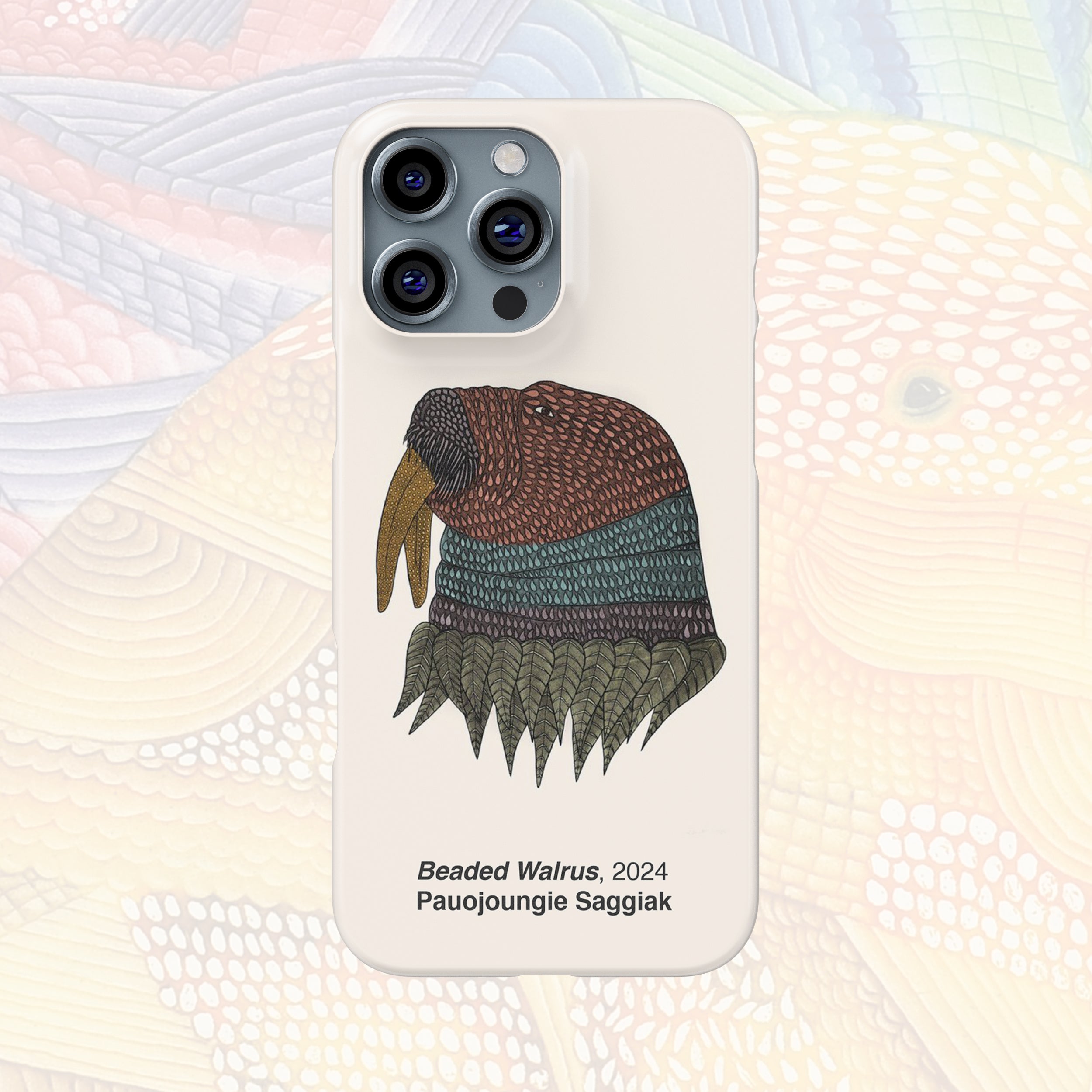 Beaded Walrus - Pauojoungie Saggiak - iPhone Case