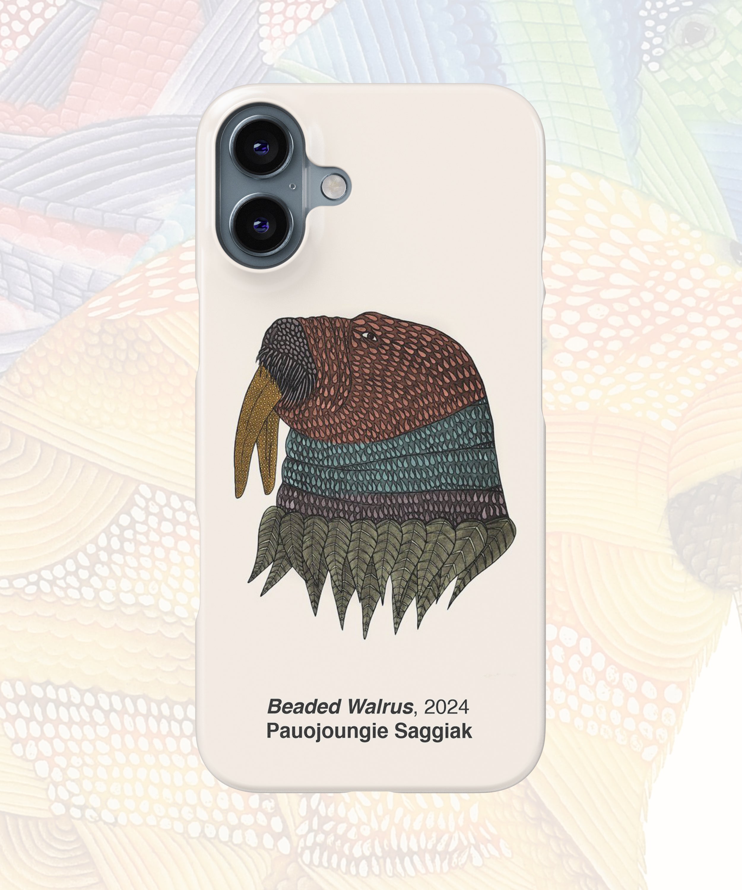 Beaded Walrus - Pauojoungie Saggiak - iPhone Case