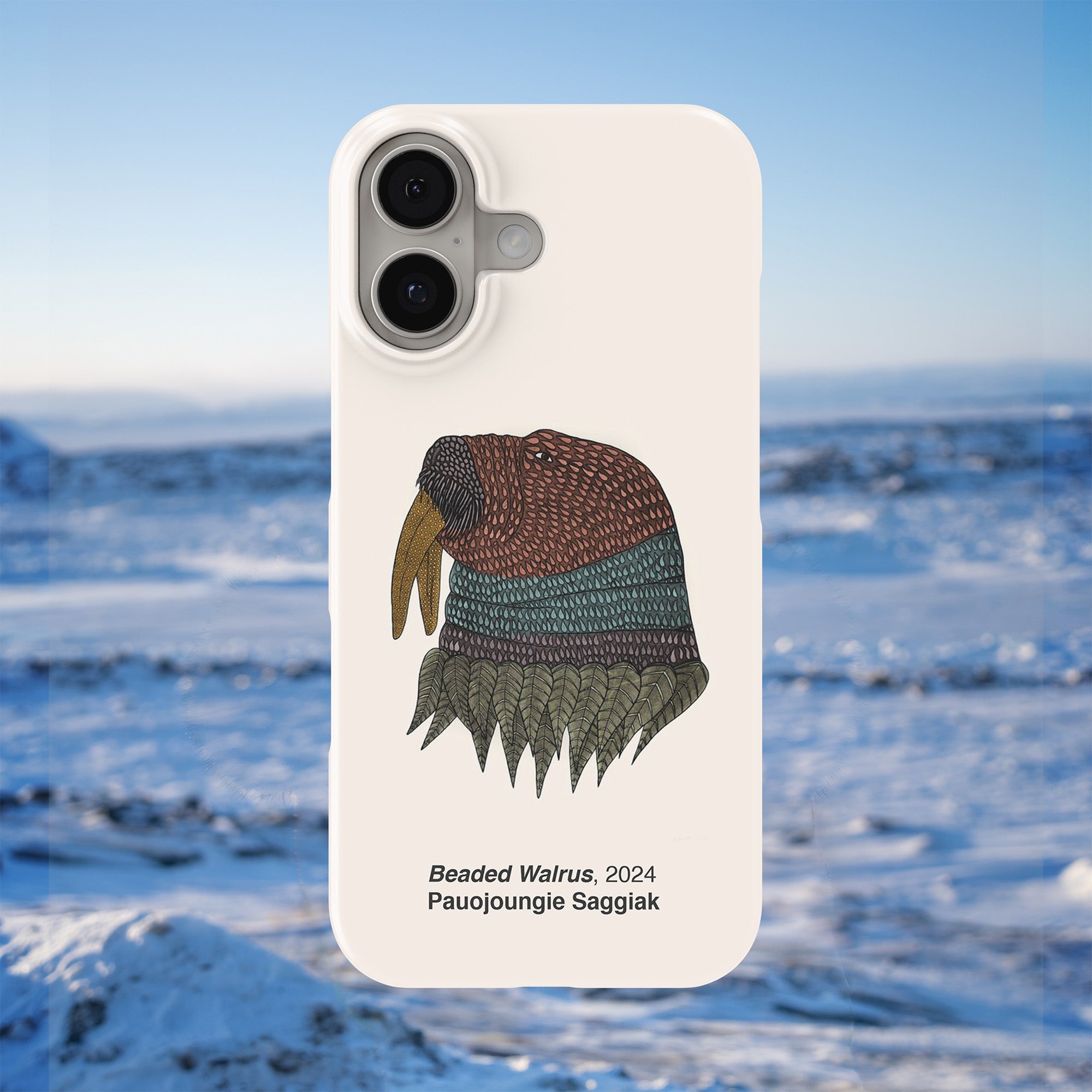 Beaded Walrus - Pauojoungie Saggiak - iPhone Case