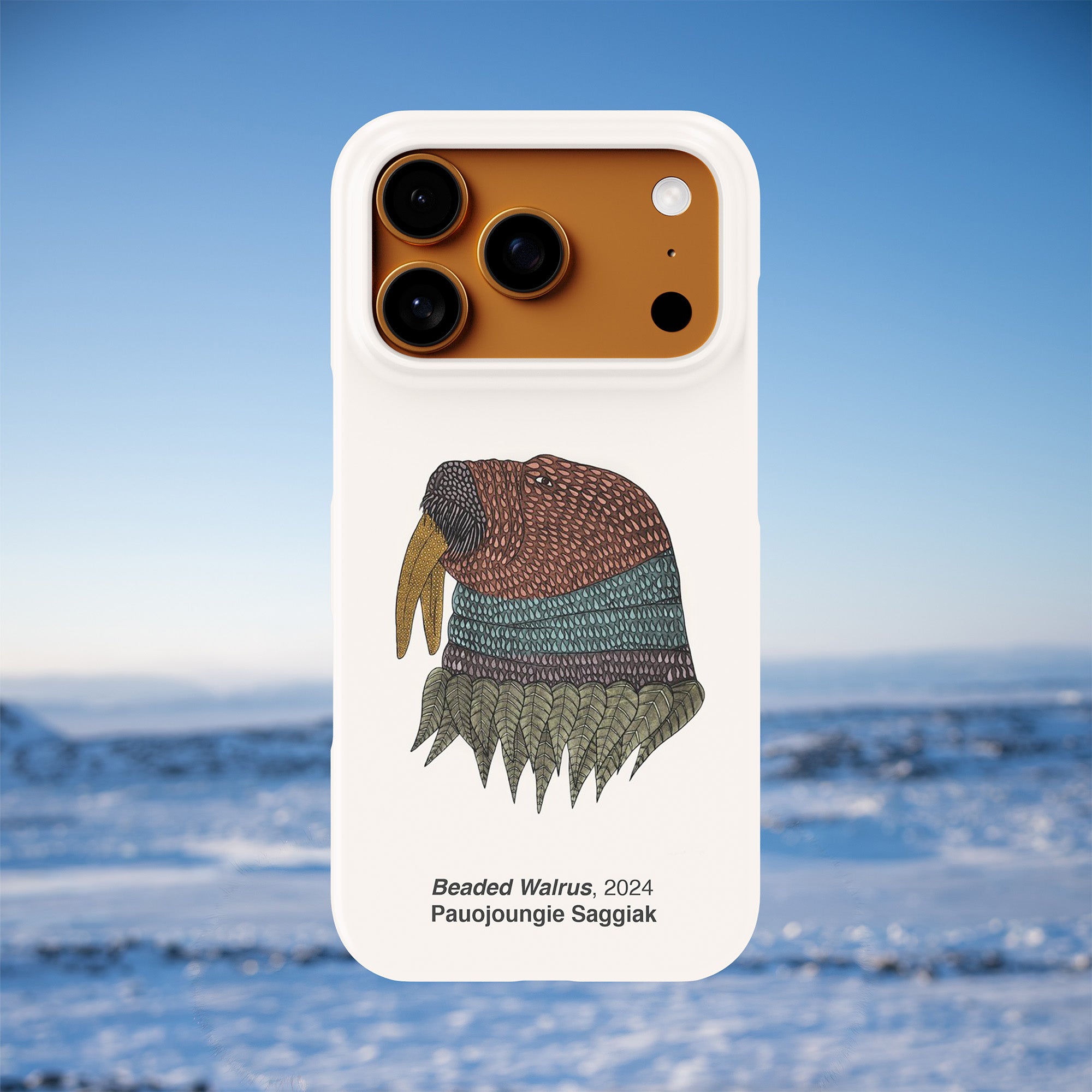 Beaded Walrus - Pauojoungie Saggiak - iPhone Case