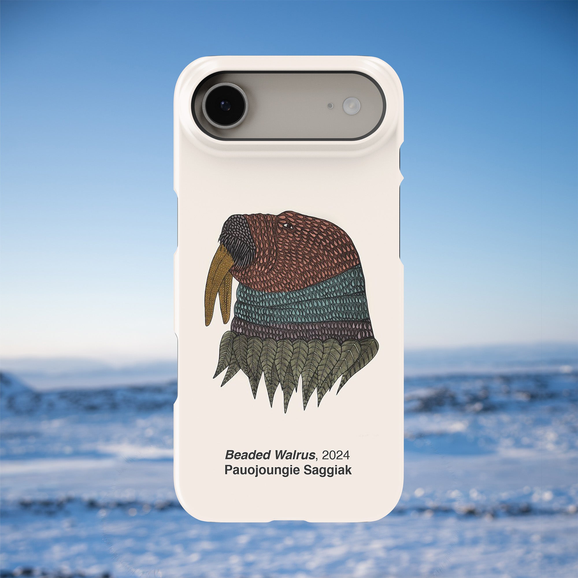 Beaded Walrus - Pauojoungie Saggiak - iPhone Case