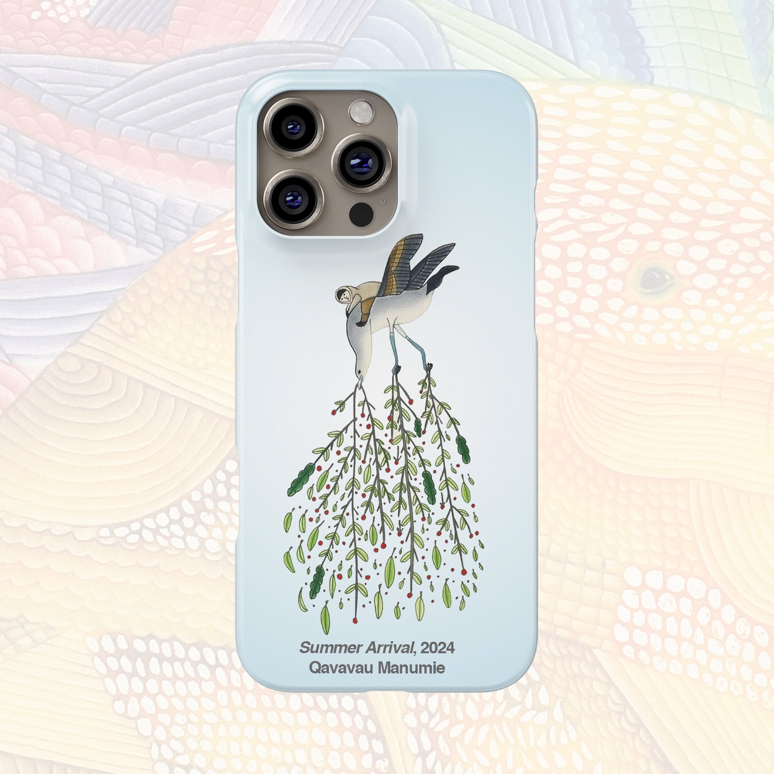 Summer Arrival - Qavavau Manumie - iPhone Case