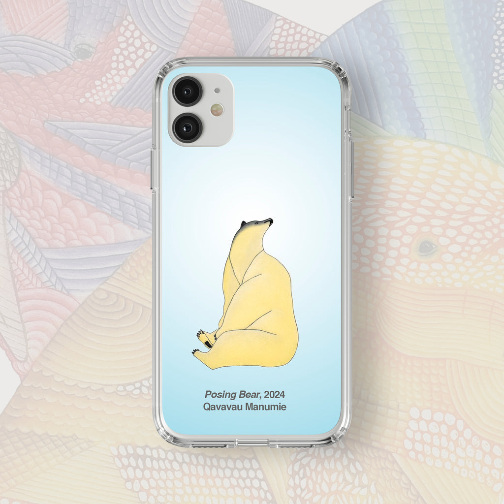 Posing Bear - Qavavau Manumie - iPhone Case