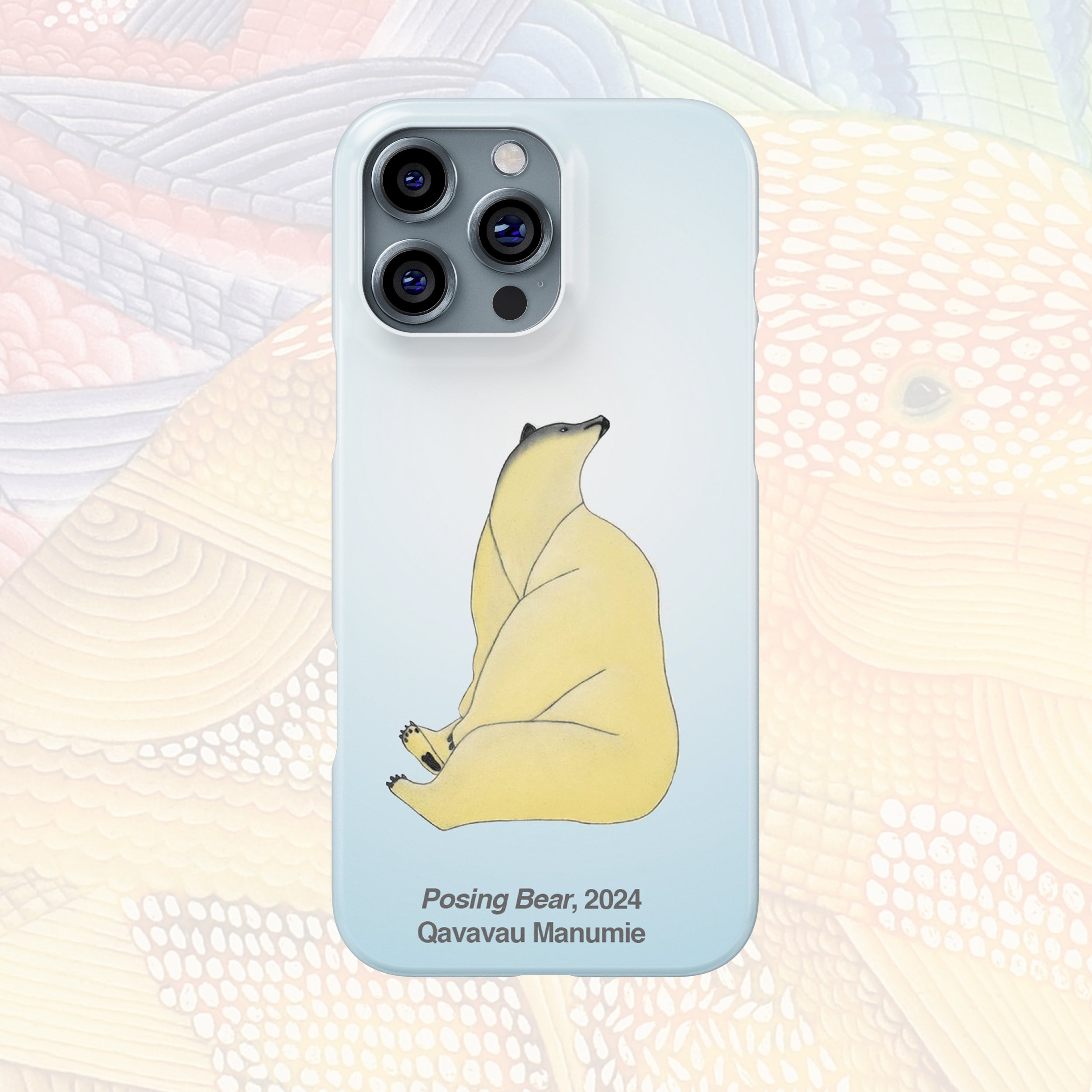 Posing Bear - Qavavau Manumie - iPhone Case