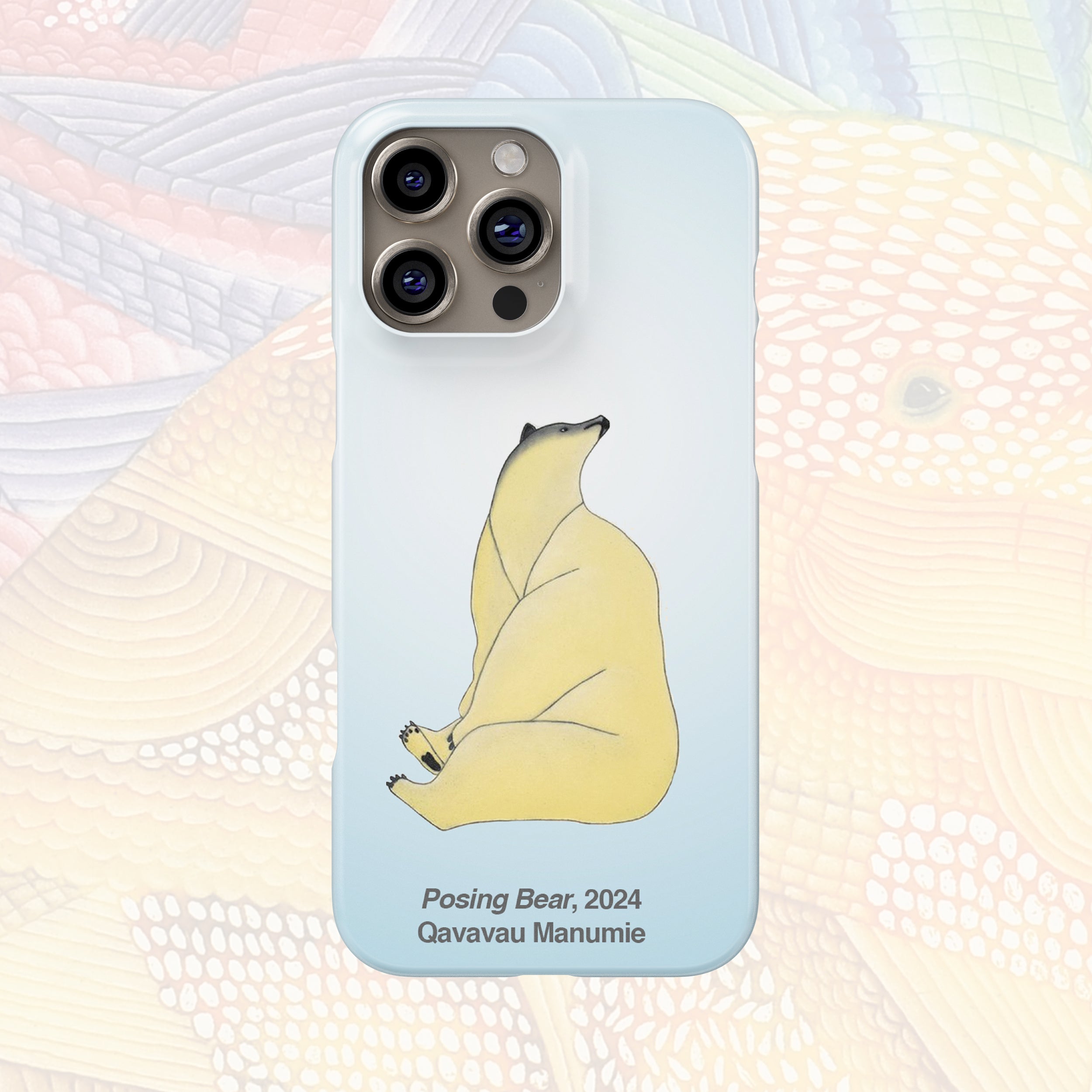 Posing Bear - Qavavau Manumie - iPhone Case