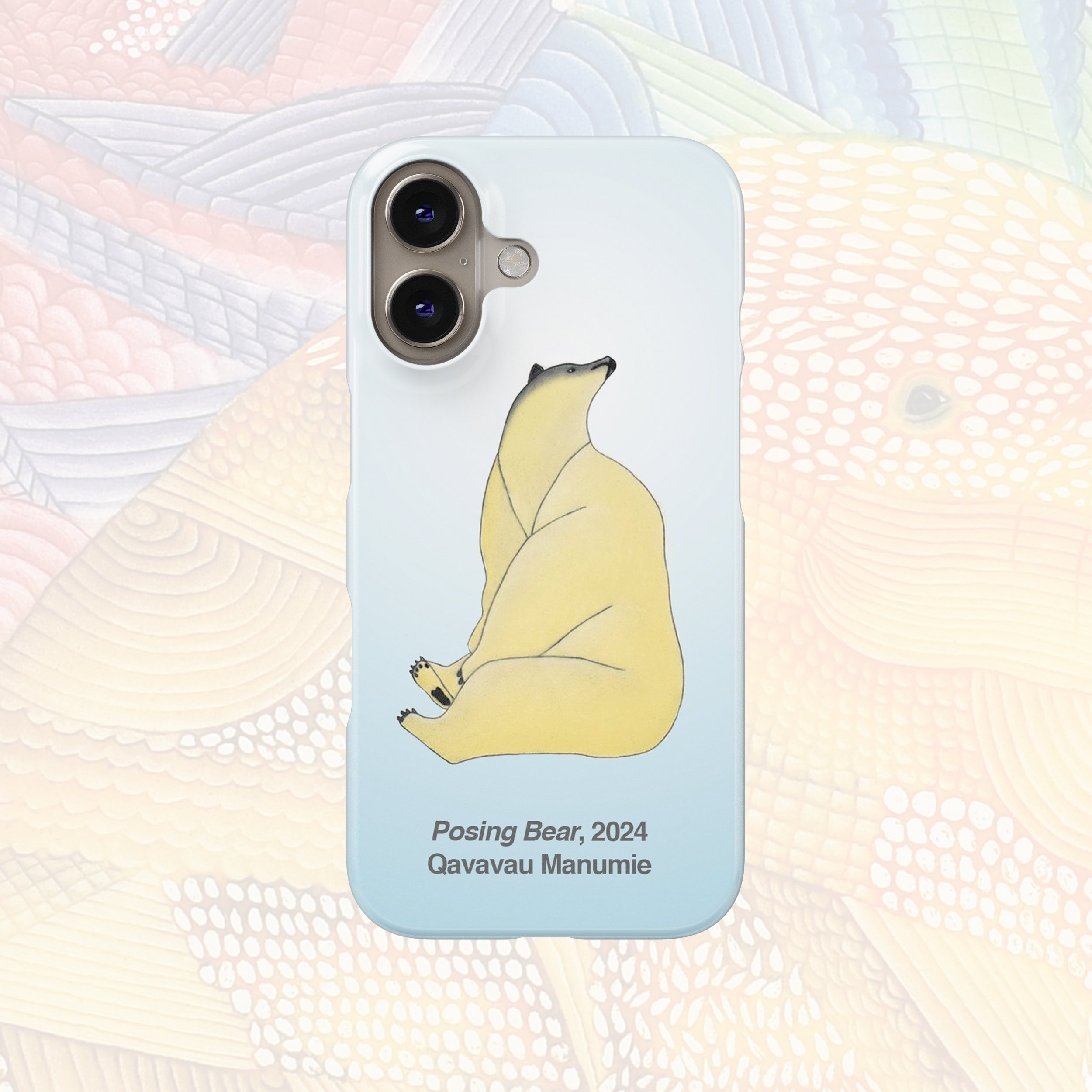 Posing Bear - Qavavau Manumie - iPhone Case
