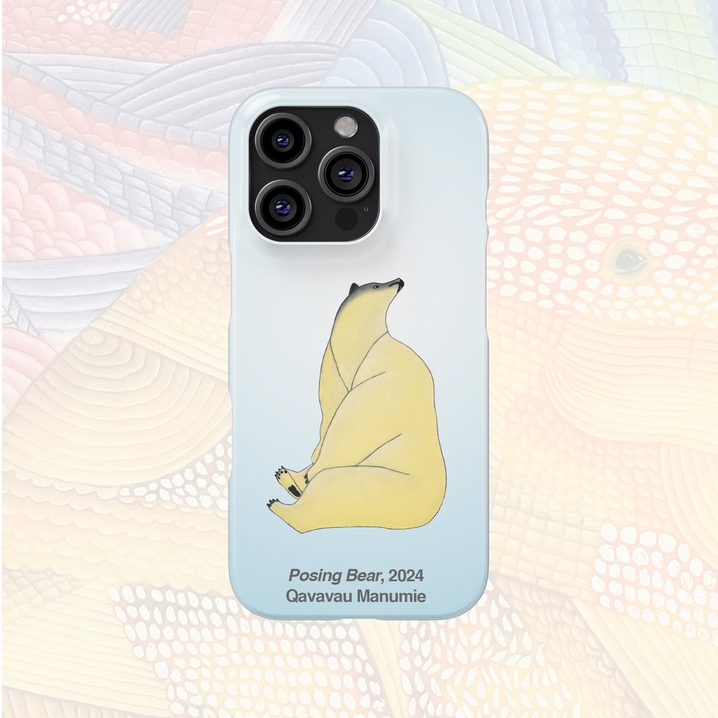Posing Bear - Qavavau Manumie - iPhone Case