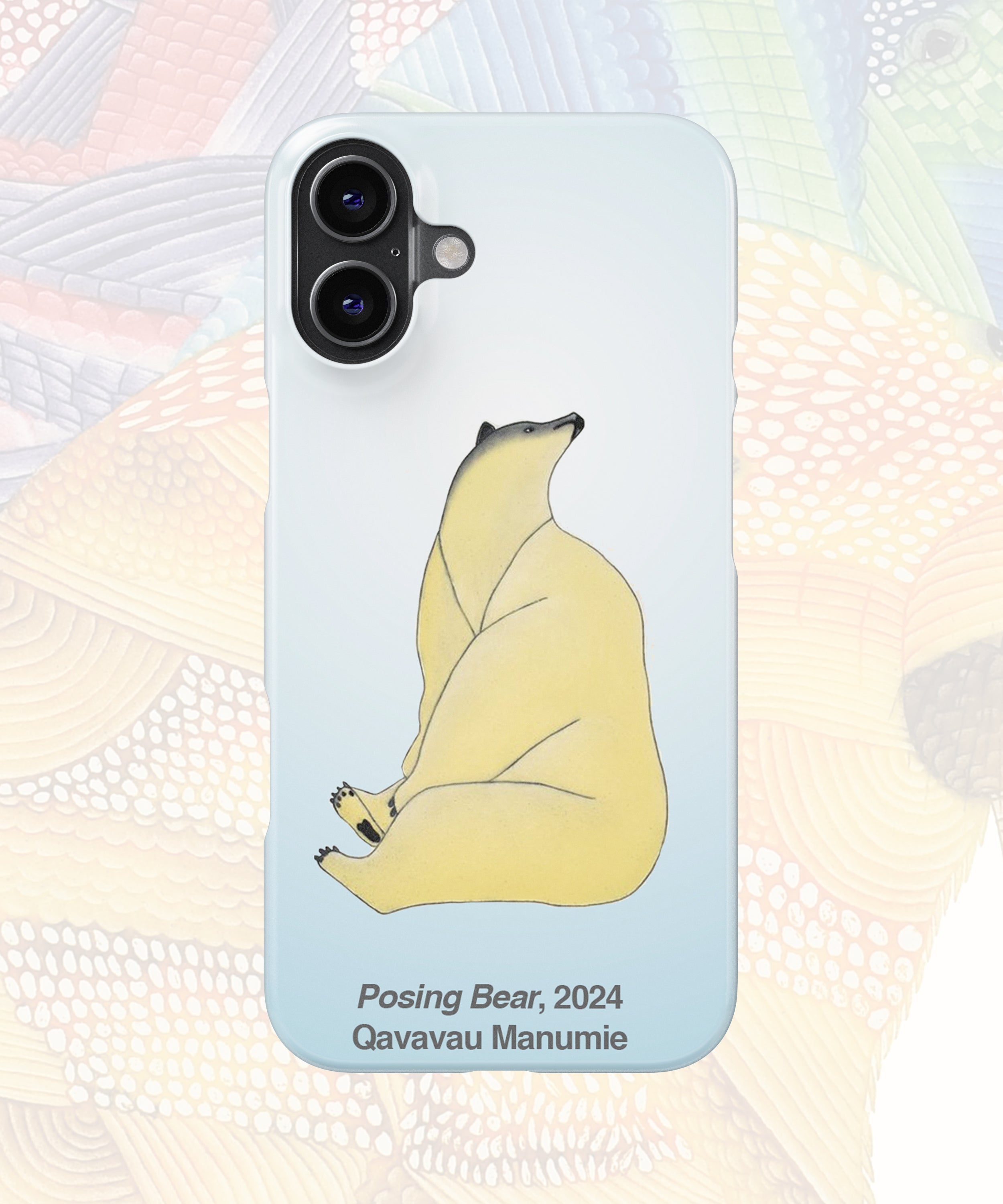 Posing Bear - Qavavau Manumie - iPhone Case