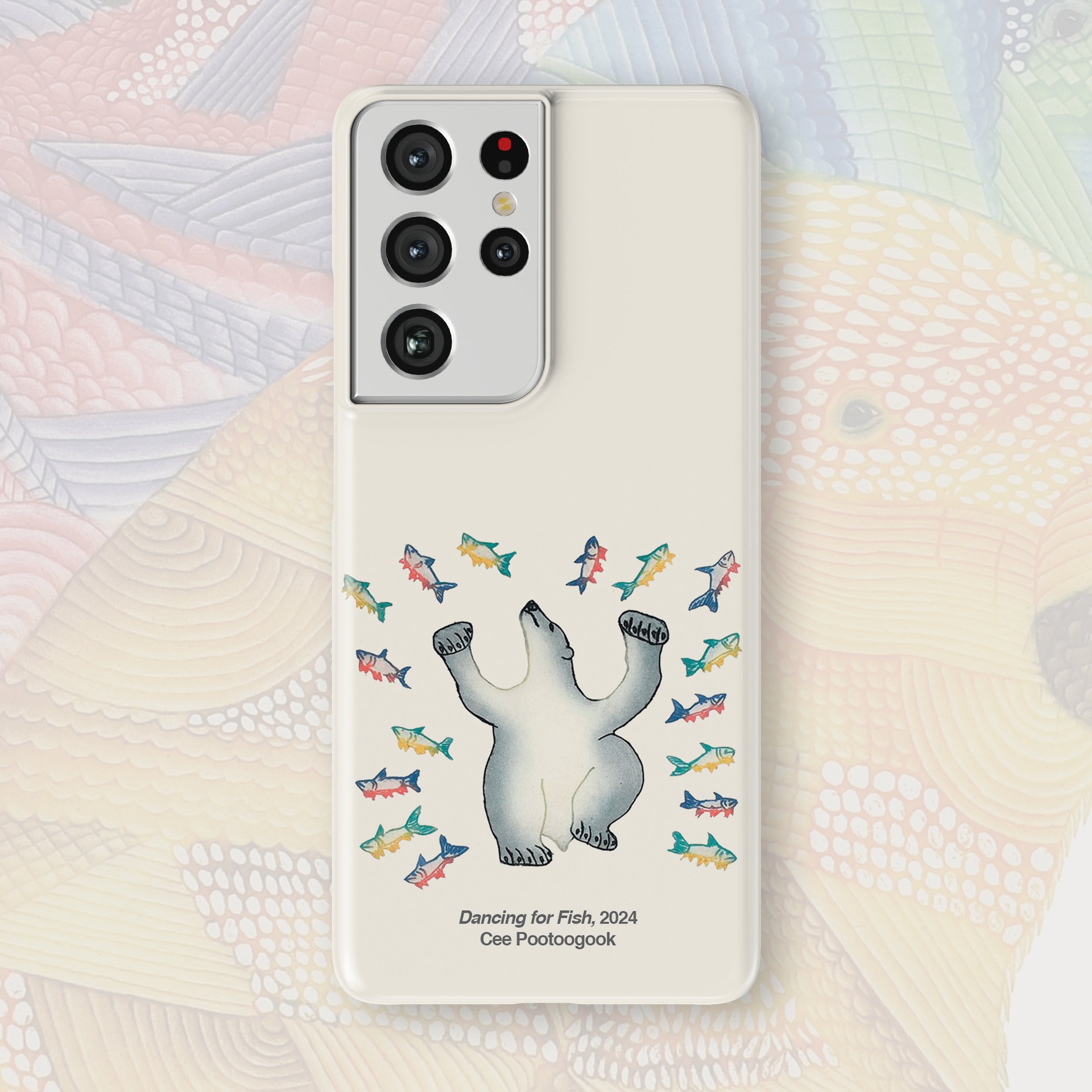 Dancing For Fish - Cee Pootoogook - Android Case