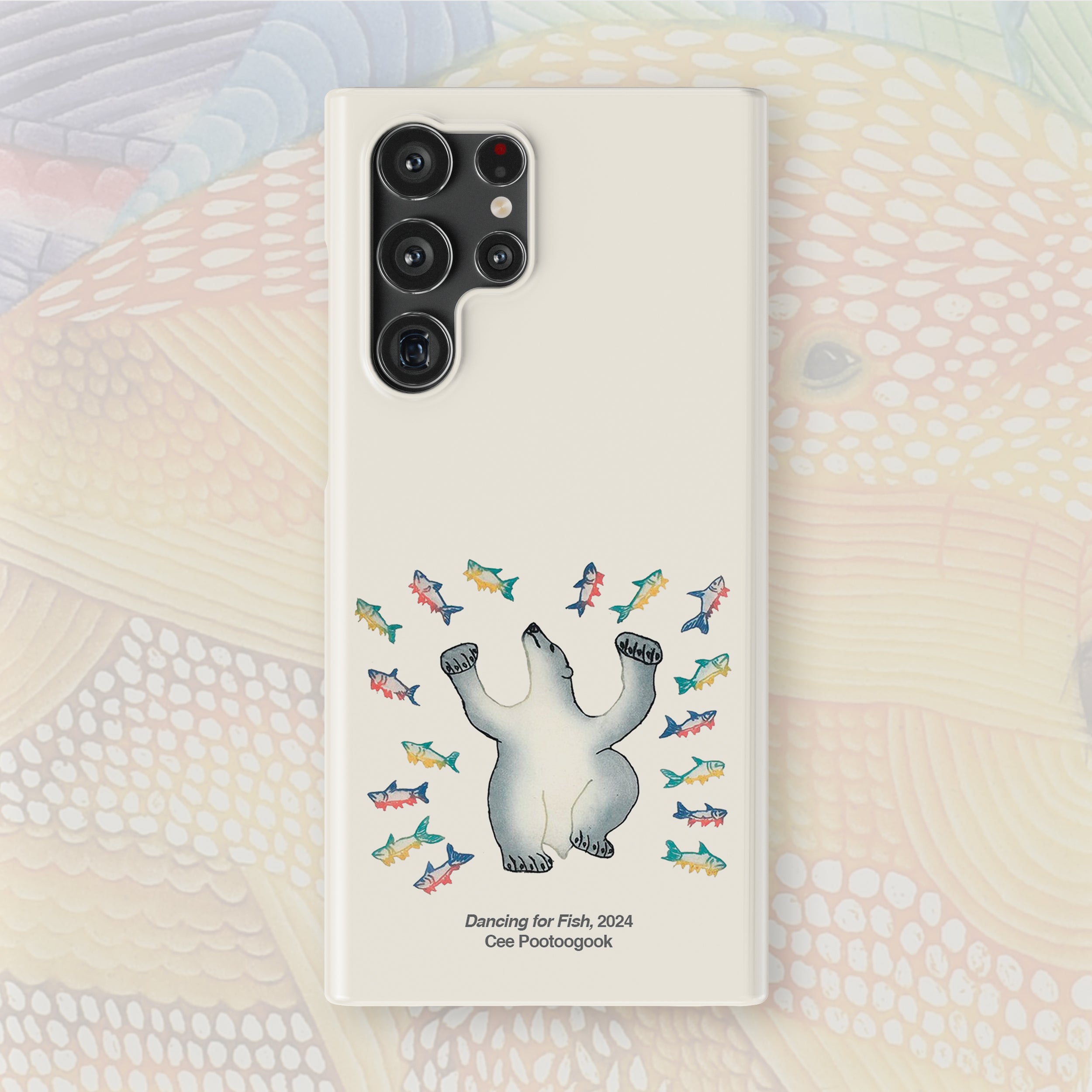 Dancing For Fish - Cee Pootoogook - Android Case