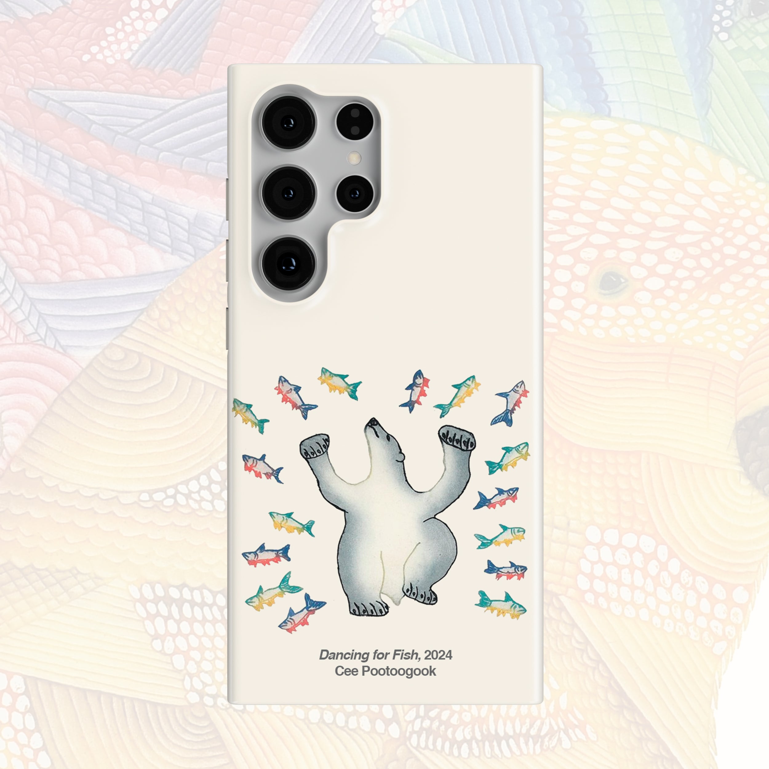 Dancing For Fish - Cee Pootoogook - Android Case