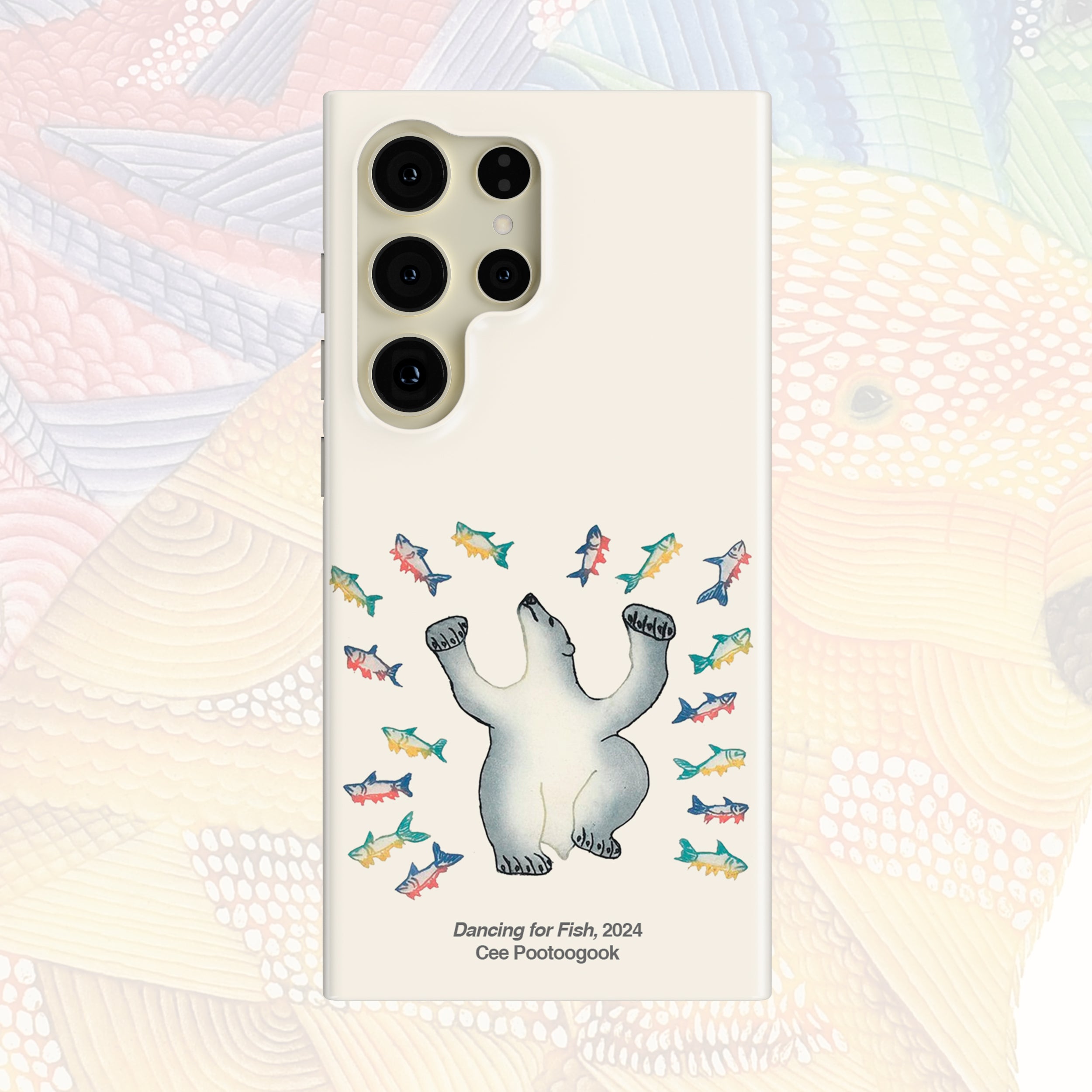 Dancing For Fish - Cee Pootoogook - Android Case