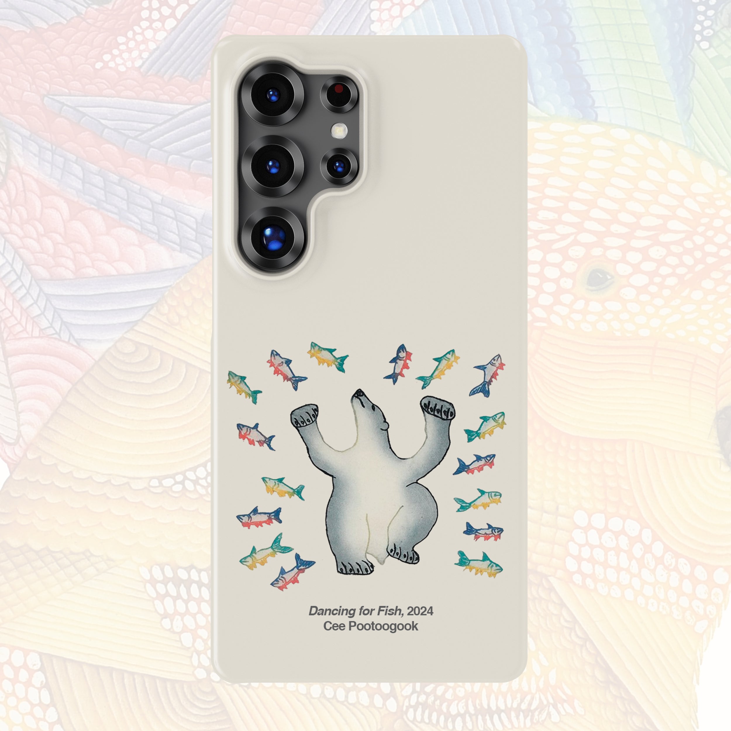 Dancing For Fish - Cee Pootoogook - Android Case