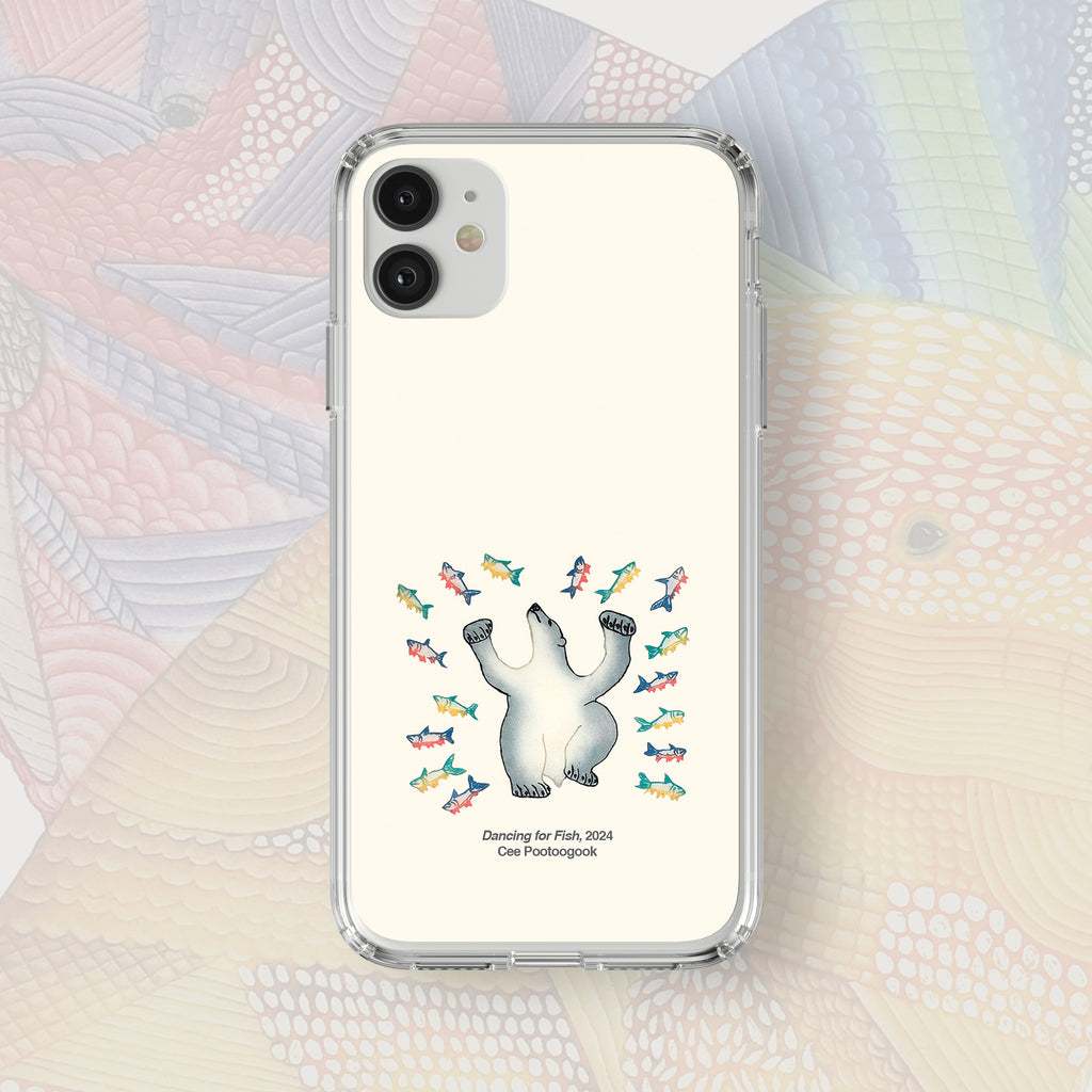Dancing For Fish - Cee Pootoogook - iPhone Case