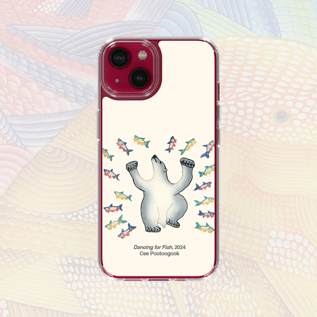 Dancing For Fish - Cee Pootoogook - iPhone Case