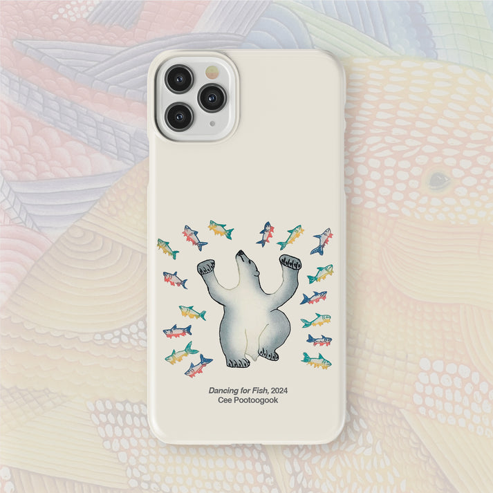 Dancing For Fish - Cee Pootoogook - iPhone Case