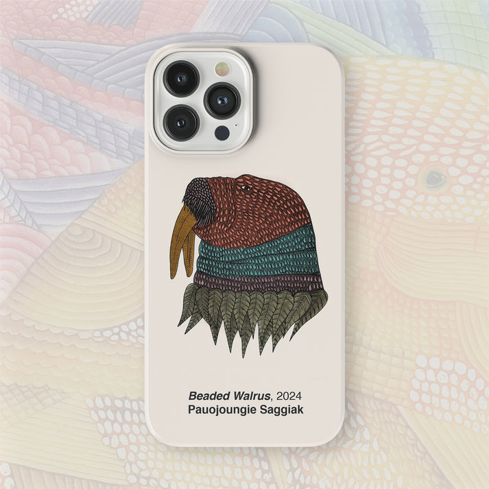 Beaded Walrus - Pauojoungie Saggiak - iPhone Case