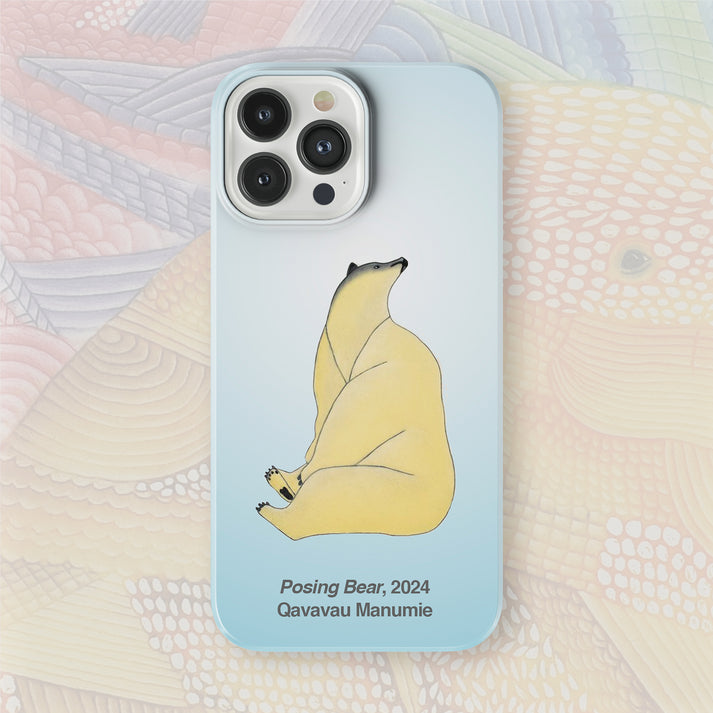 Posing Bear - Qavavau Manumie - iPhone Case
