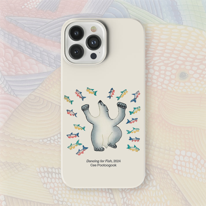 Dancing For Fish - Cee Pootoogook - iPhone Case