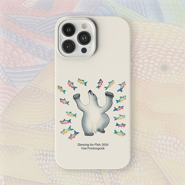 Dancing For Fish - Cee Pootoogook - iPhone Case
