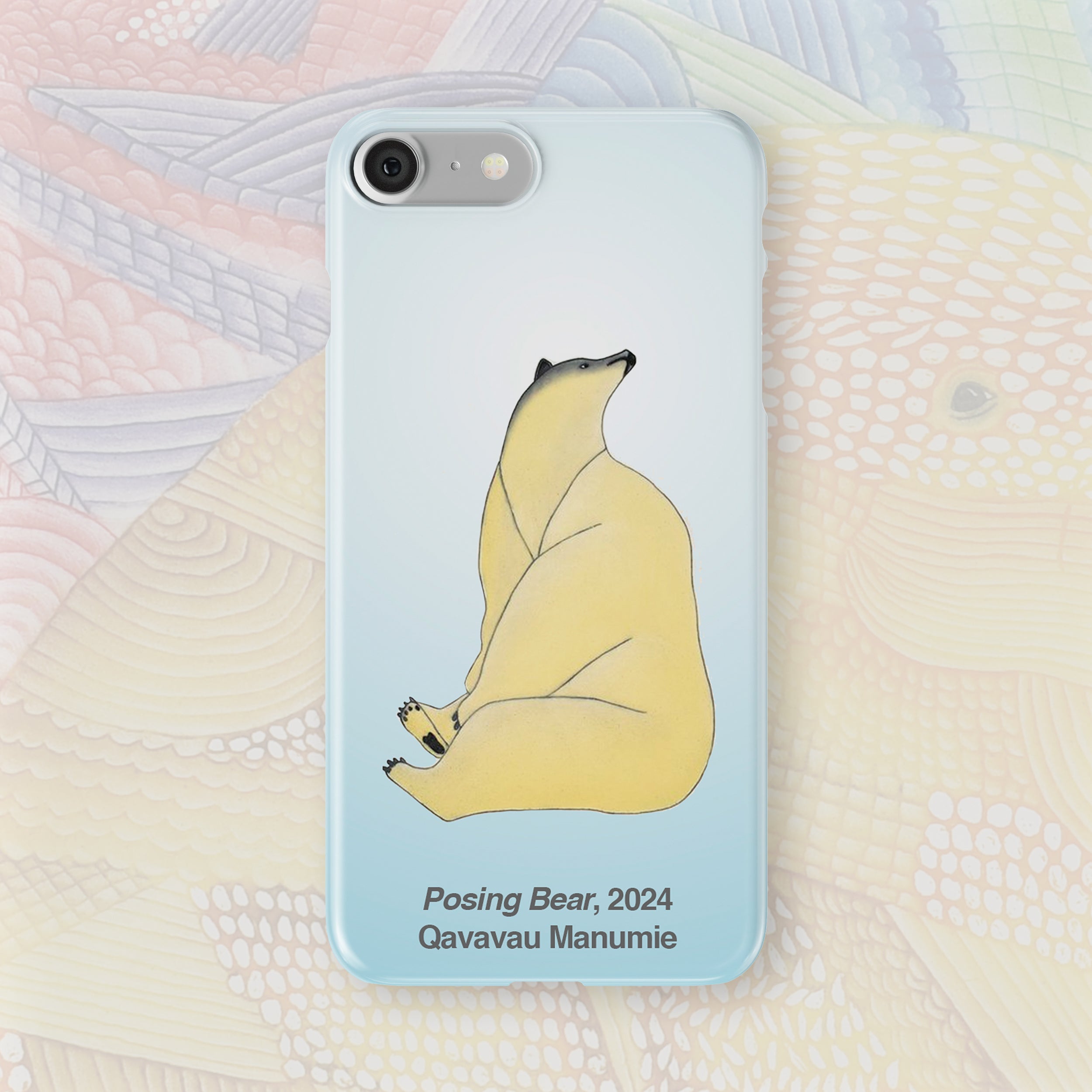 Posing Bear - Qavavau Manumie - iPhone Case