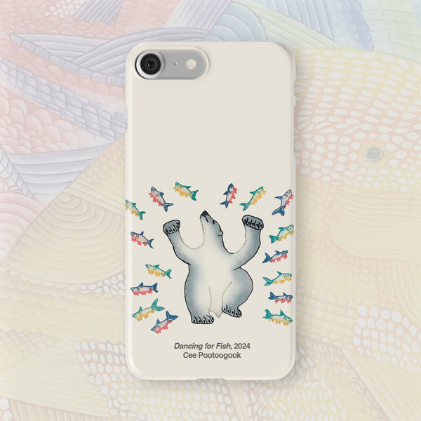 Dancing For Fish - Cee Pootoogook - iPhone Case