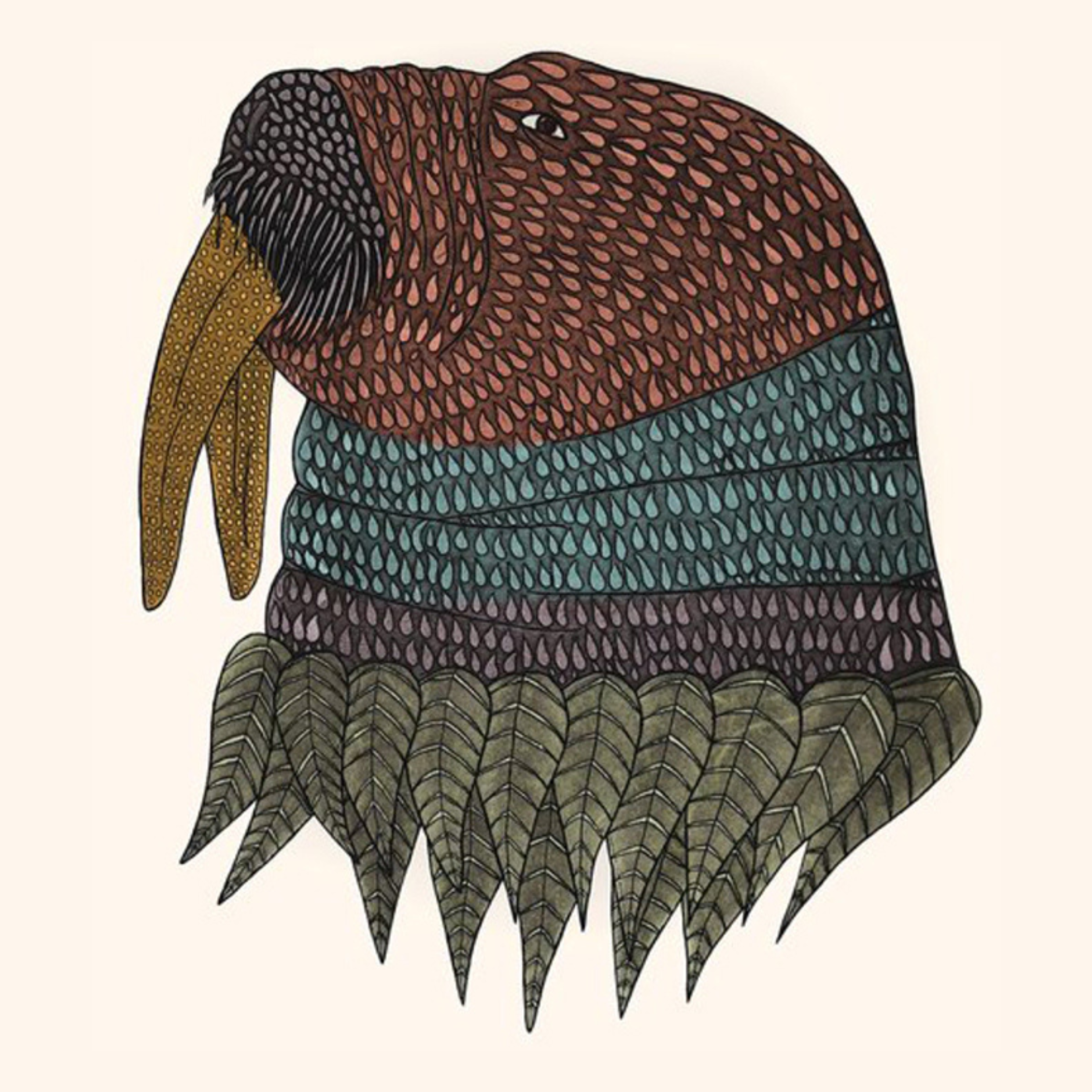 Beaded Walrus - Pauojoungie Saggiak - iPhone Case