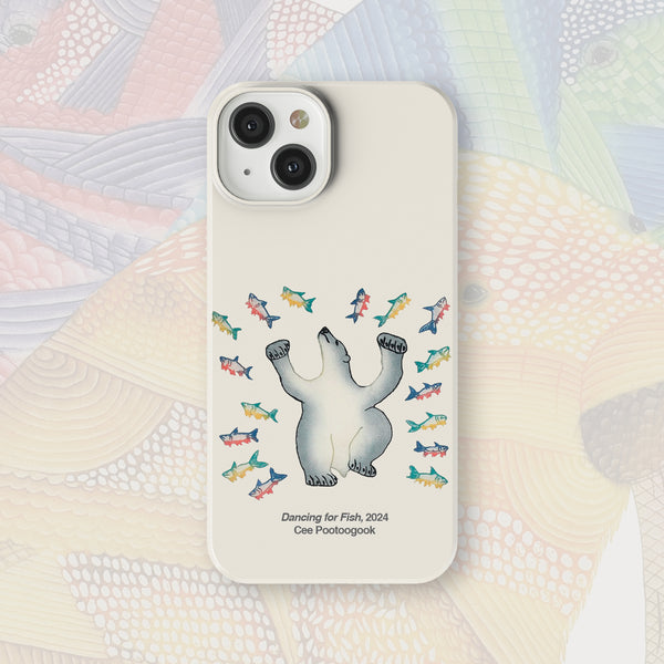 Dancing For Fish - Cee Pootoogook - iPhone Case