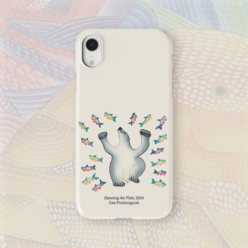 Dancing For Fish - Cee Pootoogook - iPhone Case