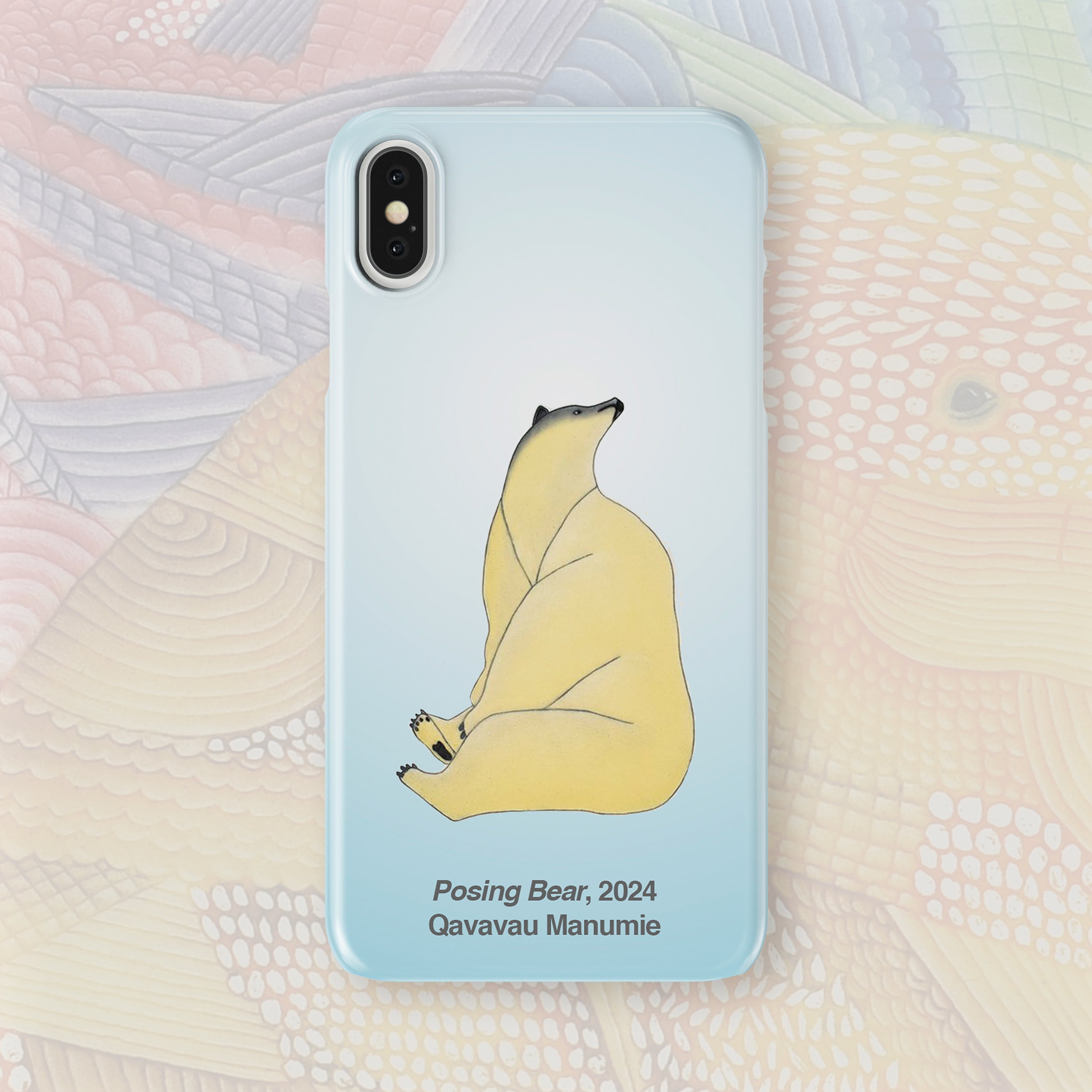 Posing Bear - Qavavau Manumie - iPhone Case