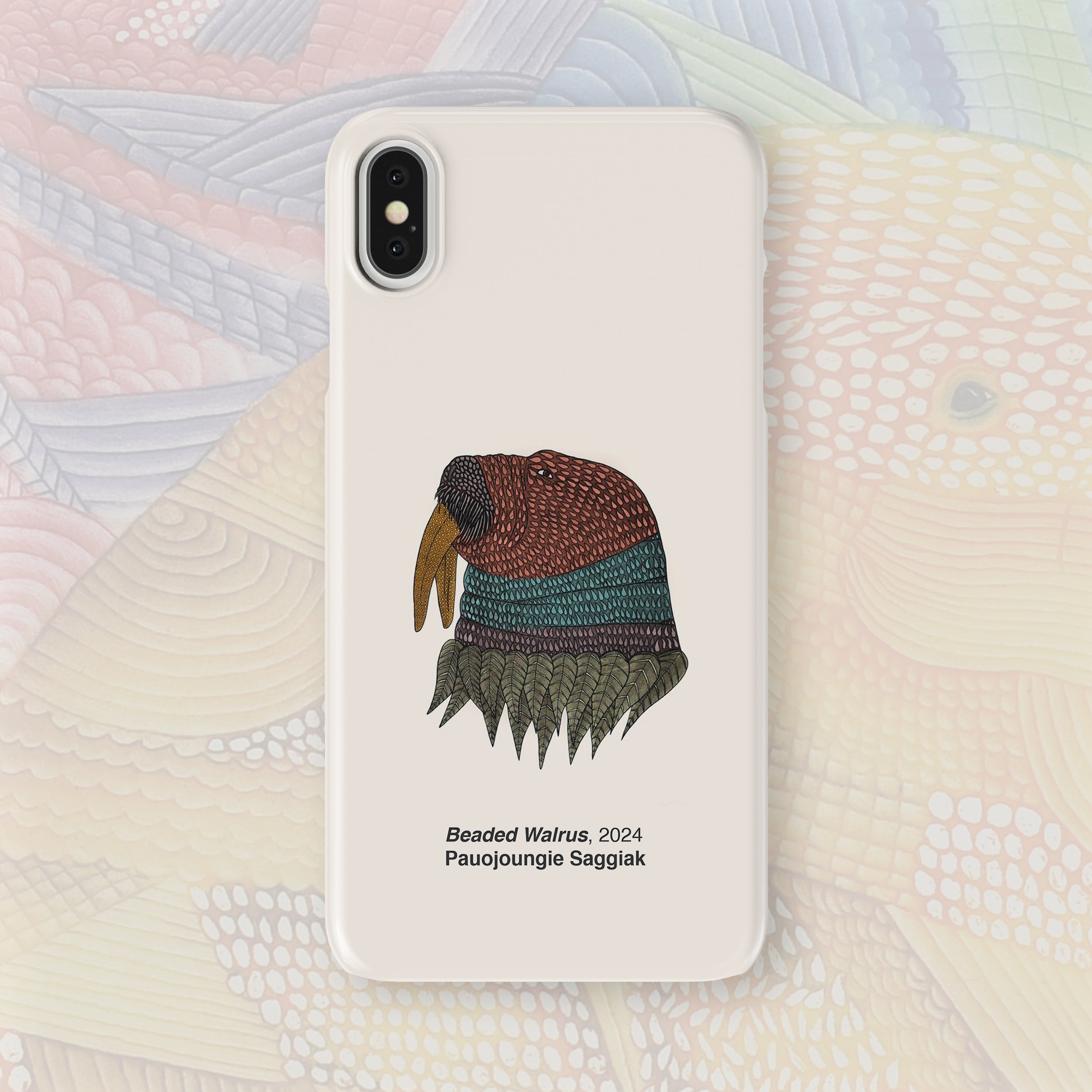 Beaded Walrus - Pauojoungie Saggiak - iPhone Case