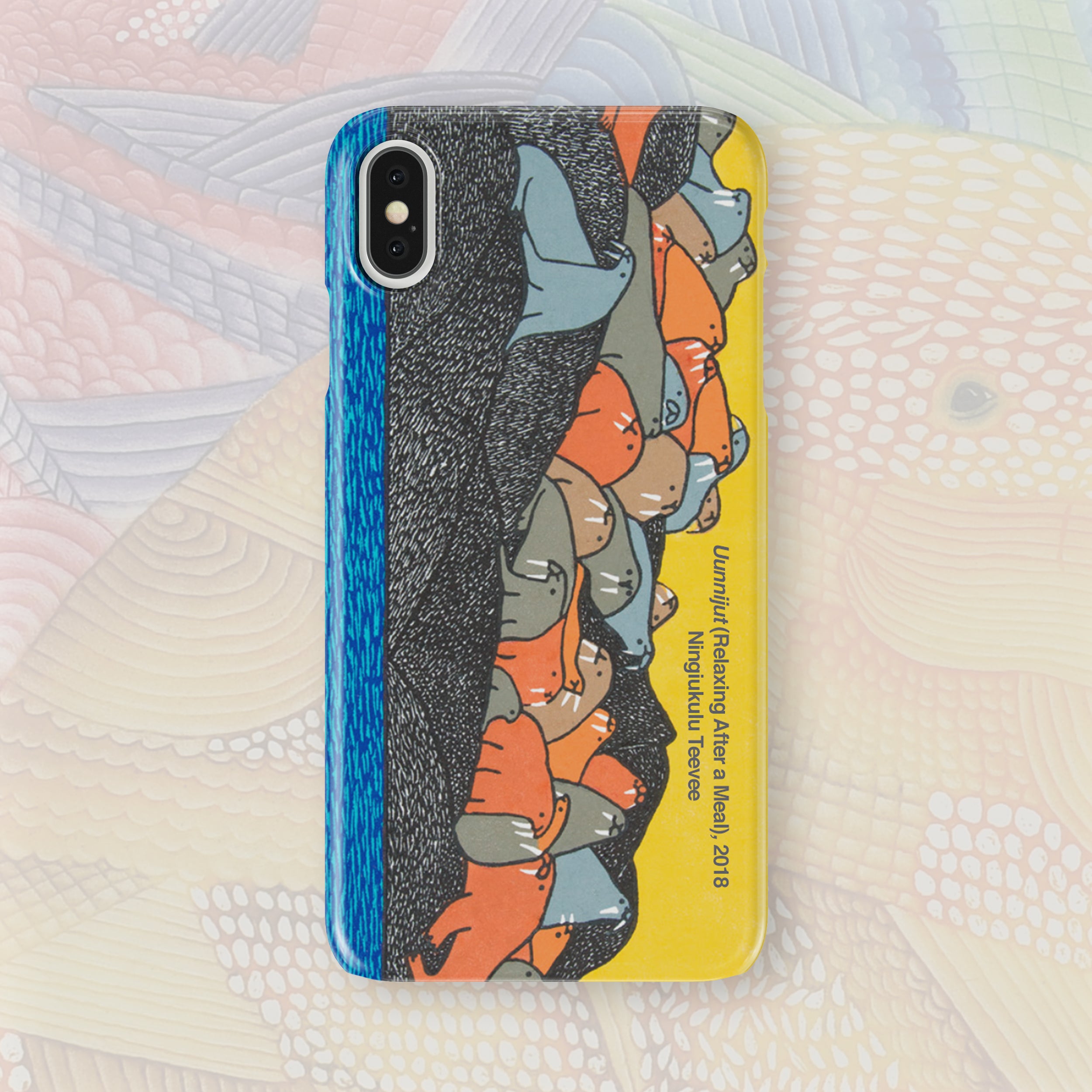 Uunnijut (Relaxing After A Meal) - Ningiukulu Teevee - iPhone Case