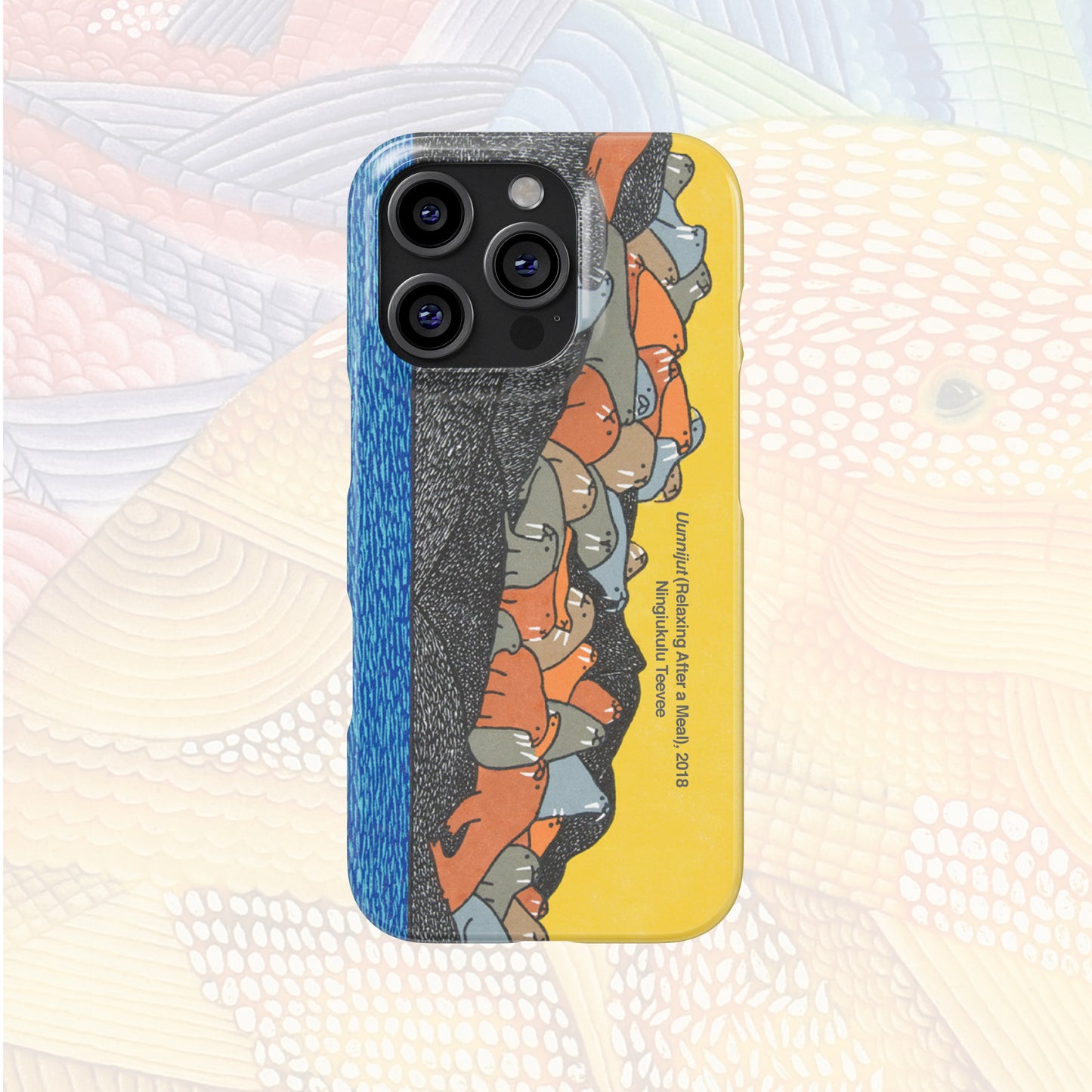 iPhone 16 Pro Max - Nunacase - Ningiukulu Teevee--Uunnijut (Relaxing After A Meal) Stonecut