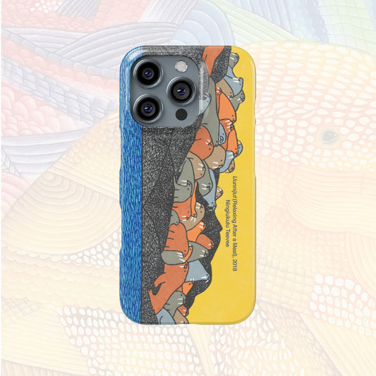 iPhone 16 Pro - Nunacase - Ningiukulu Teevee--Uunnijut (Relaxing After A Meal) Stonecut